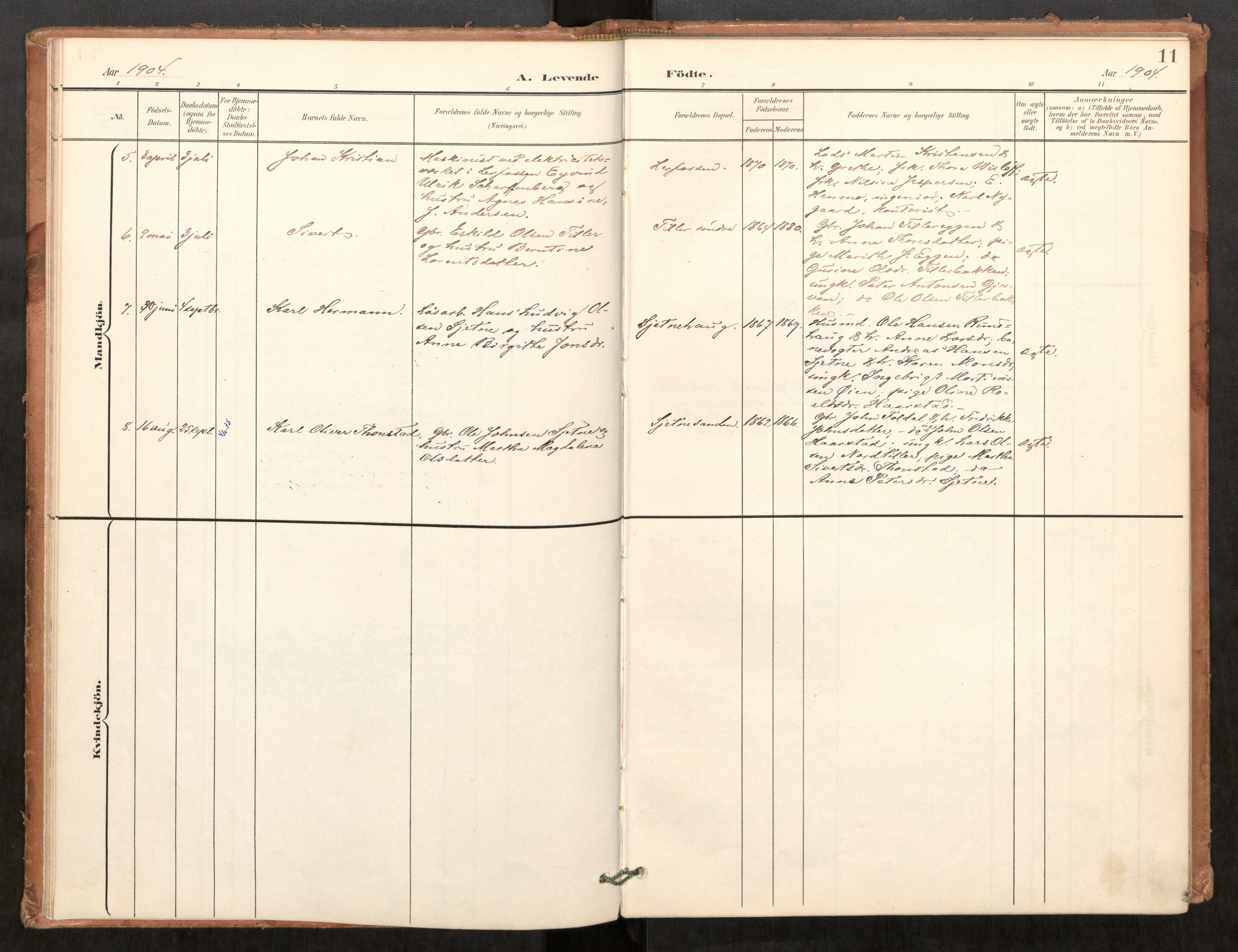 Klæbu sokneprestkontor, AV/SAT-A-1112: Parish register (official) no. 2, 1900-1916, p. 11