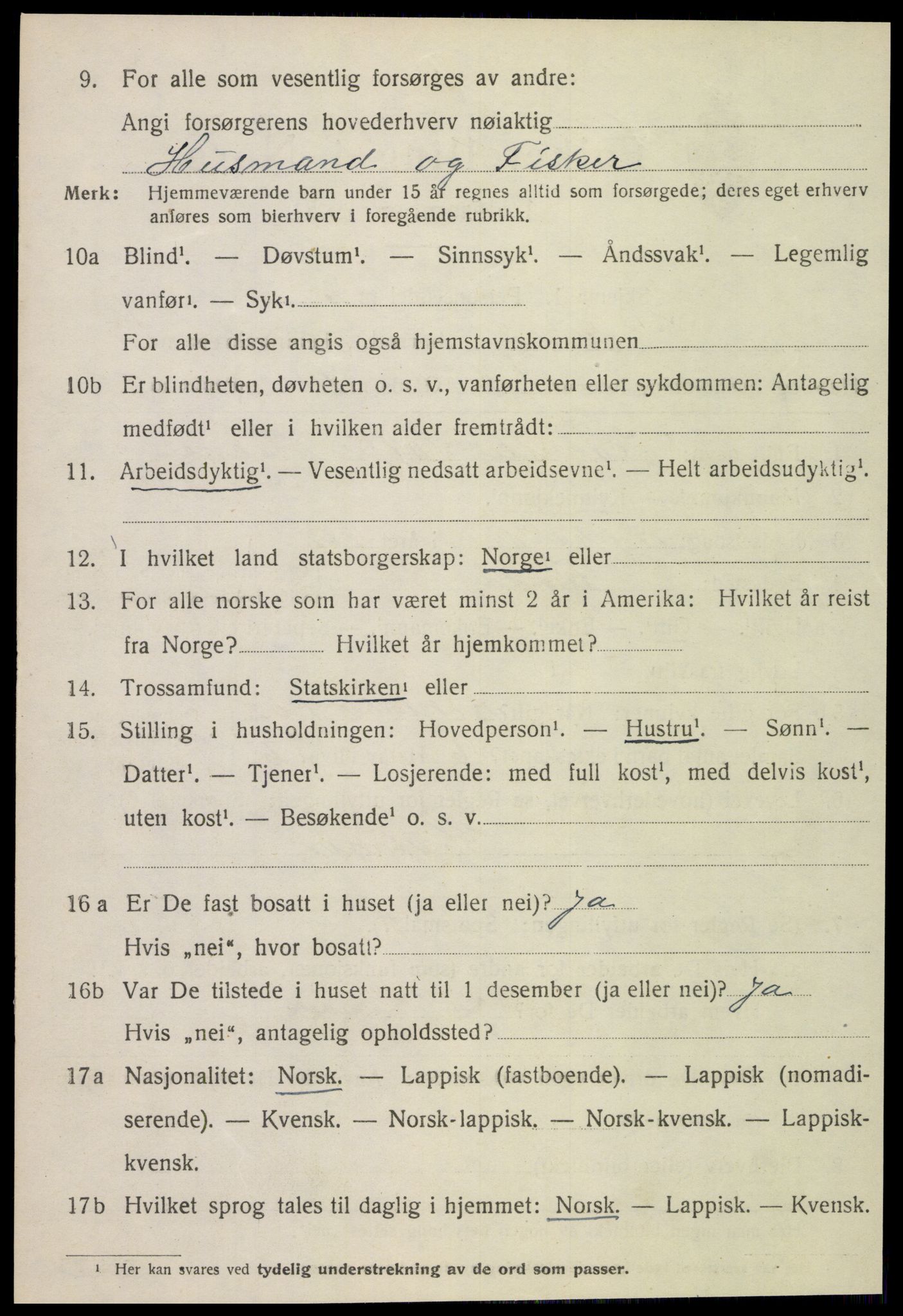 SAT, 1920 census for Rødøy, 1920, p. 5999