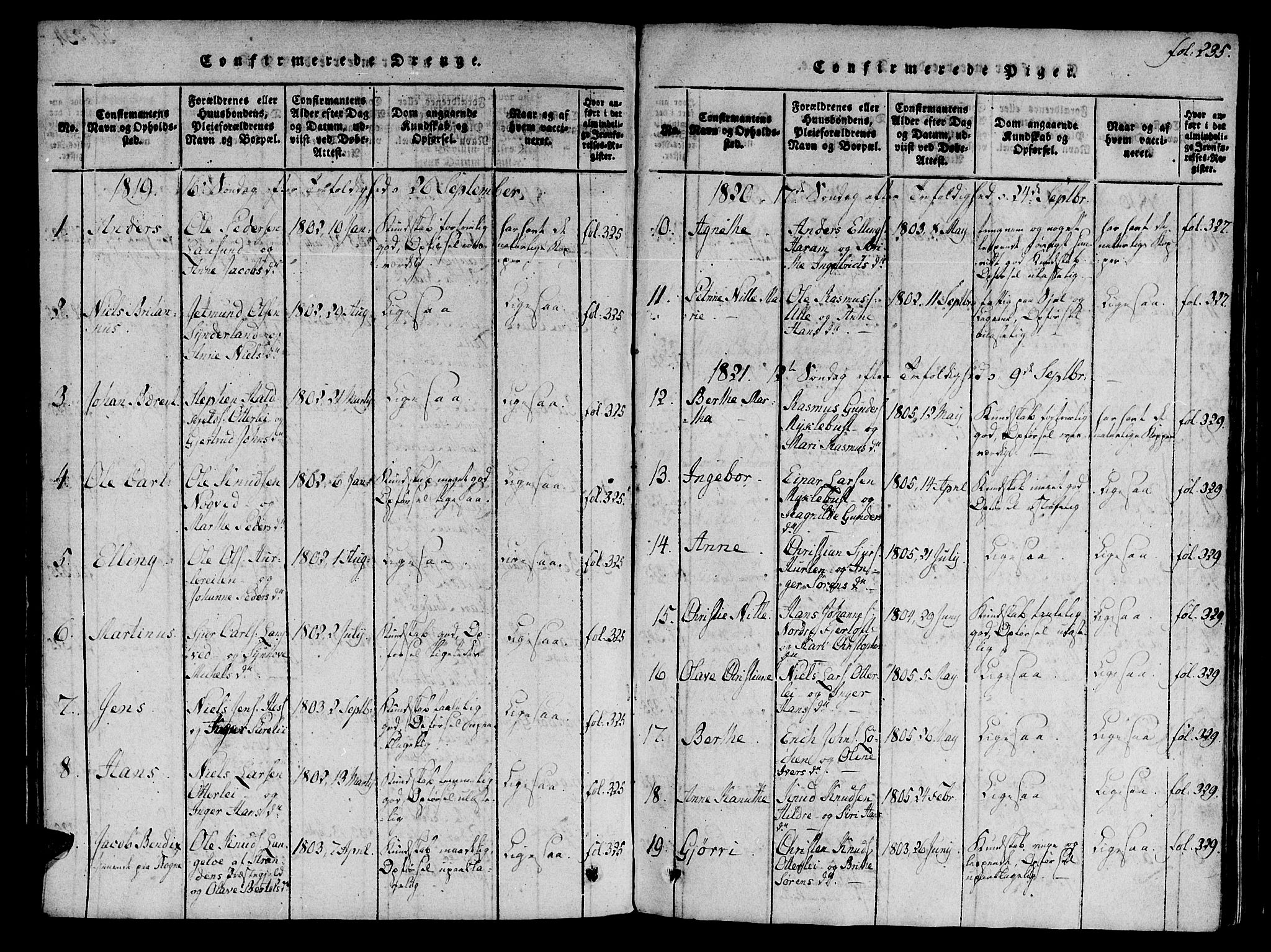 Ministerialprotokoller, klokkerbøker og fødselsregistre - Møre og Romsdal, SAT/A-1454/536/L0495: Parish register (official) no. 536A04, 1818-1847, p. 235