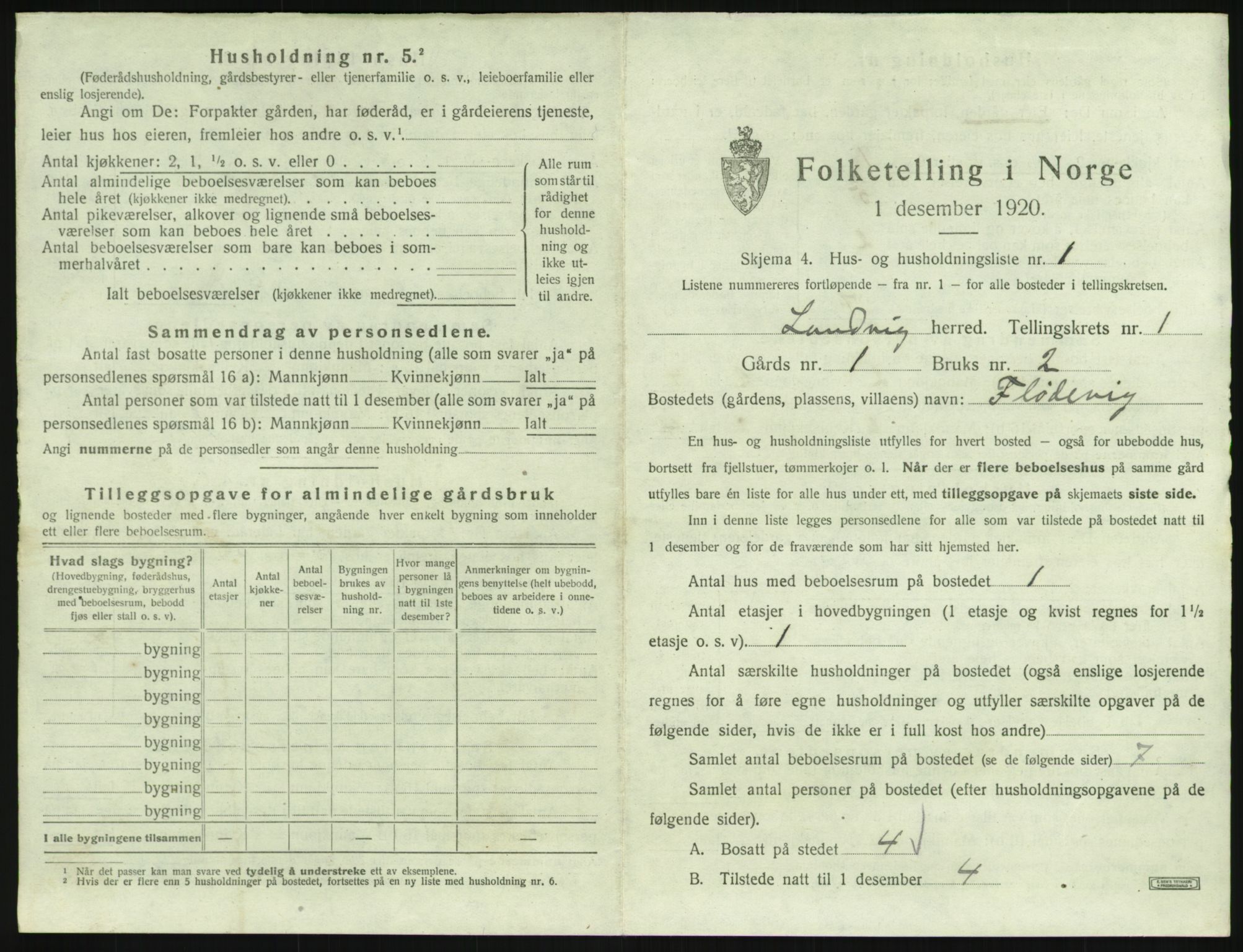 SAK, 1920 census for Landvik, 1920, p. 34