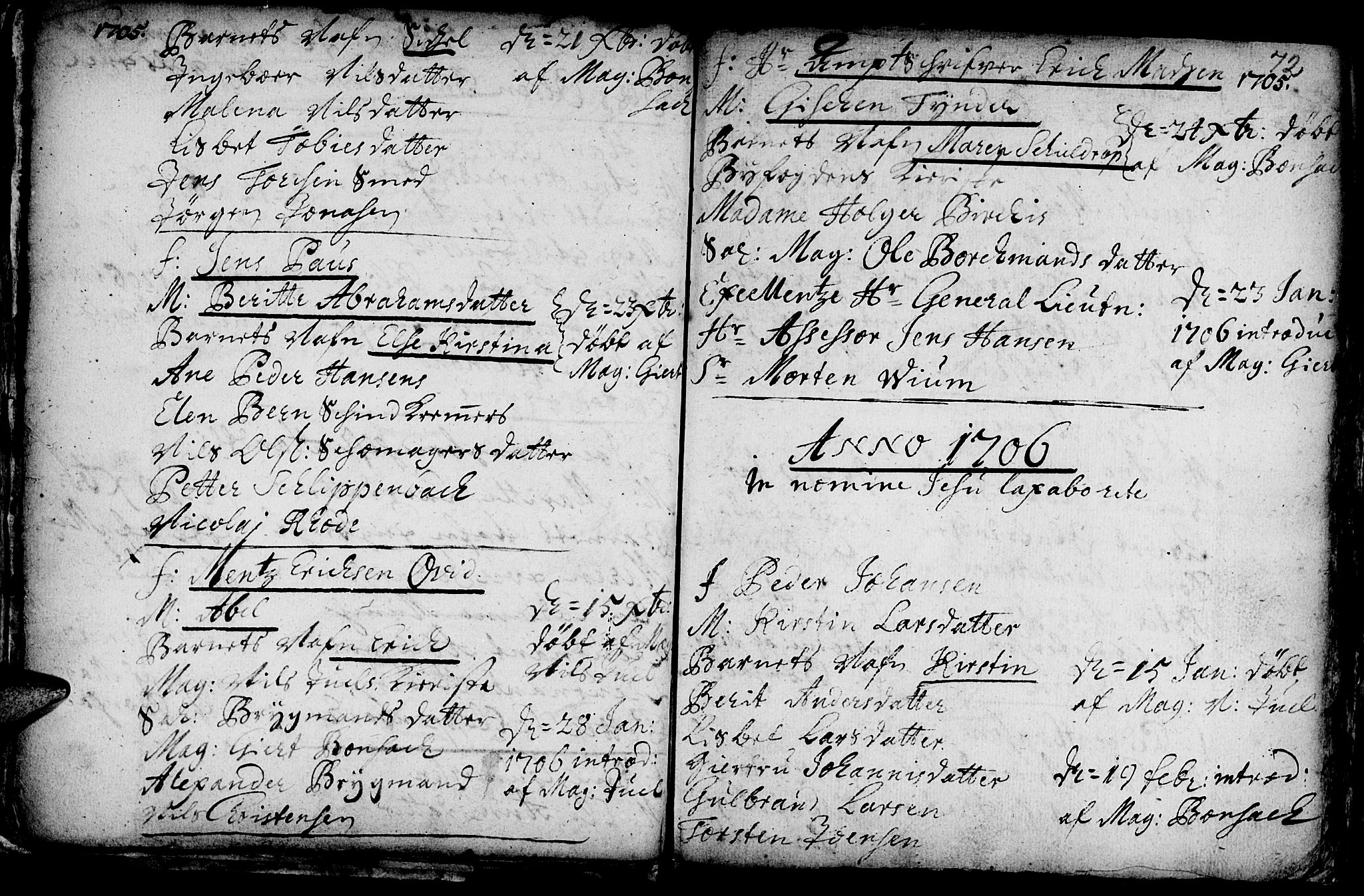 Ministerialprotokoller, klokkerbøker og fødselsregistre - Sør-Trøndelag, SAT/A-1456/601/L0034: Parish register (official) no. 601A02, 1702-1714, p. 72