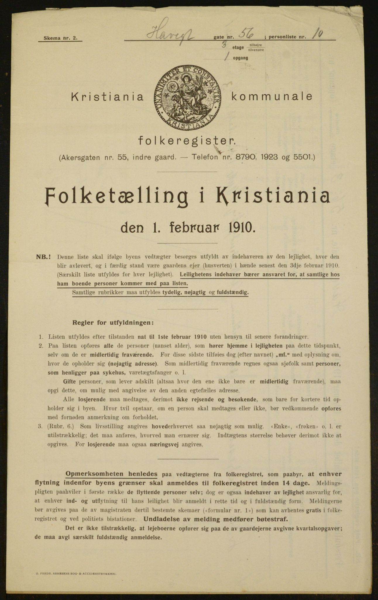 OBA, Municipal Census 1910 for Kristiania, 1910, p. 34371