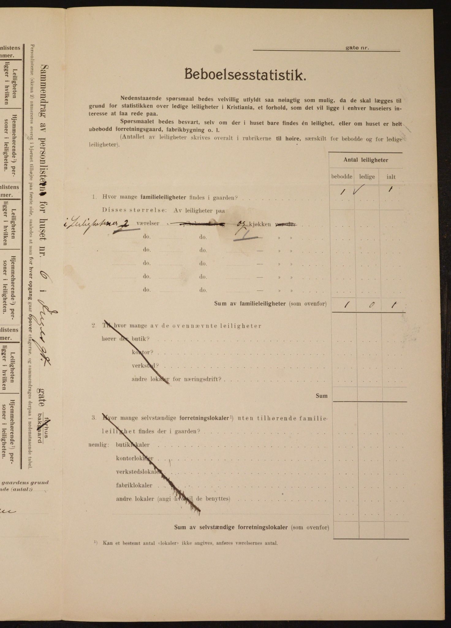 OBA, Municipal Census 1910 for Kristiania, 1910, p. 42950