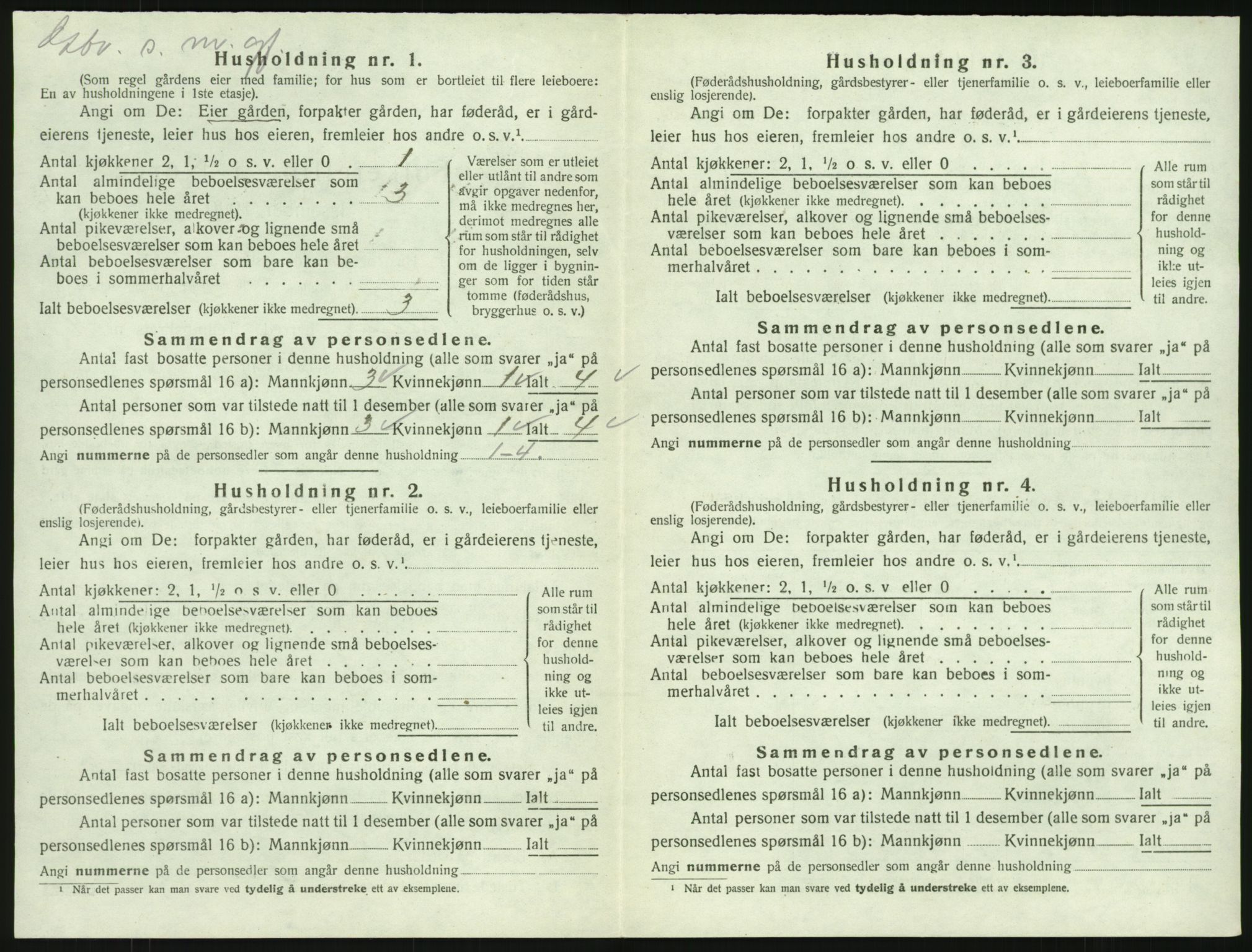 SAKO, 1920 census for Tjølling, 1920, p. 1166