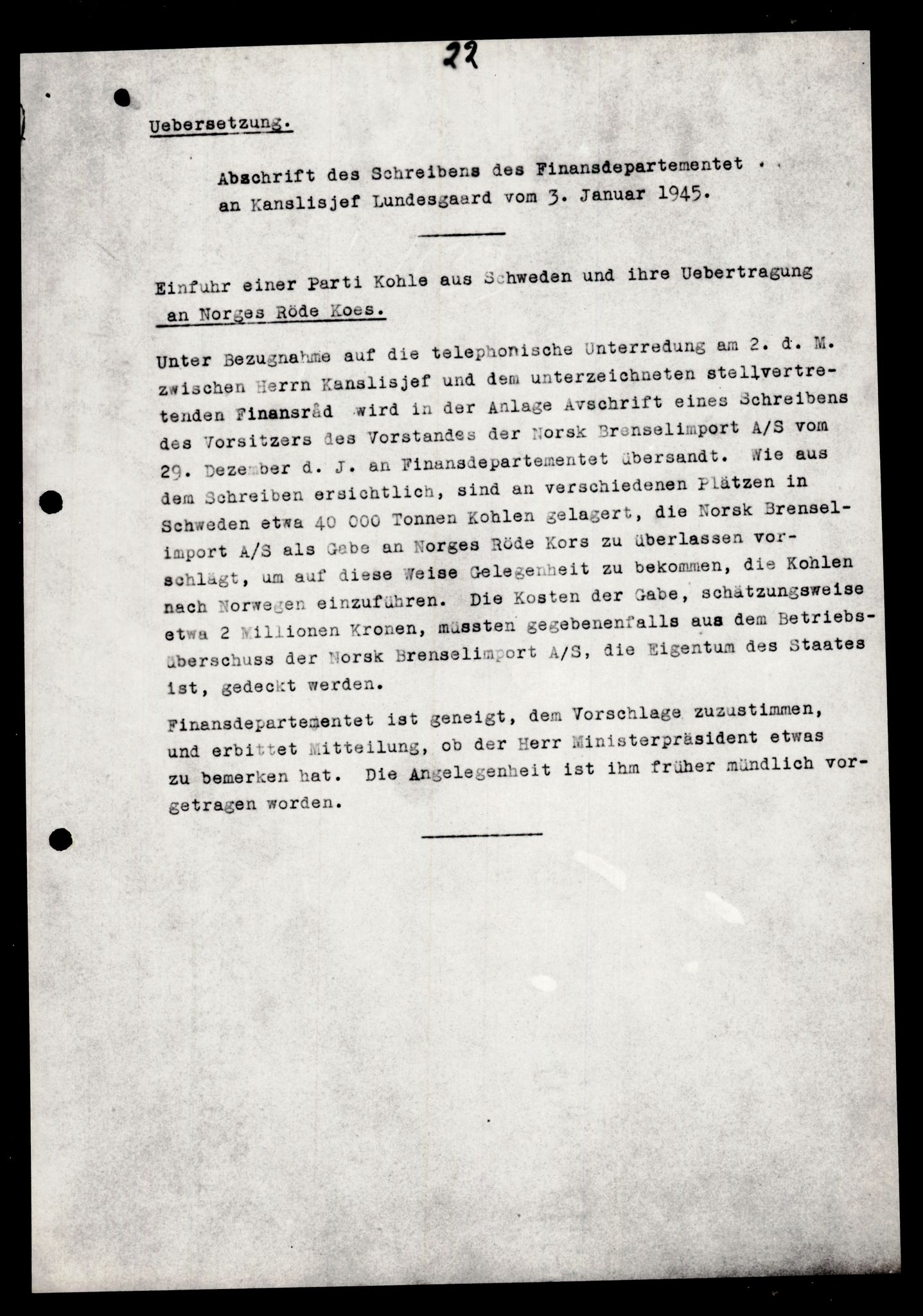 Forsvarets Overkommando. 2 kontor. Arkiv 11.4. Spredte tyske arkivsaker, AV/RA-RAFA-7031/D/Dar/Darb/L0012: Reichskommissariat - Hauptabteilung Volkswirtschaft, 1940-1945, p. 419