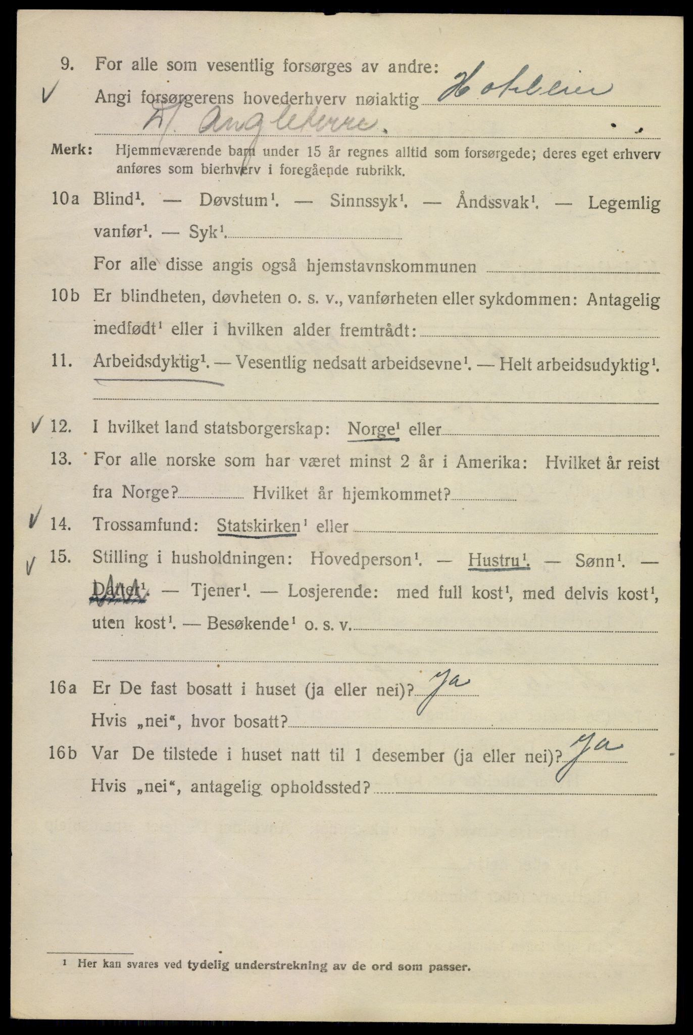 SAO, 1920 census for Kristiania, 1920, p. 327448