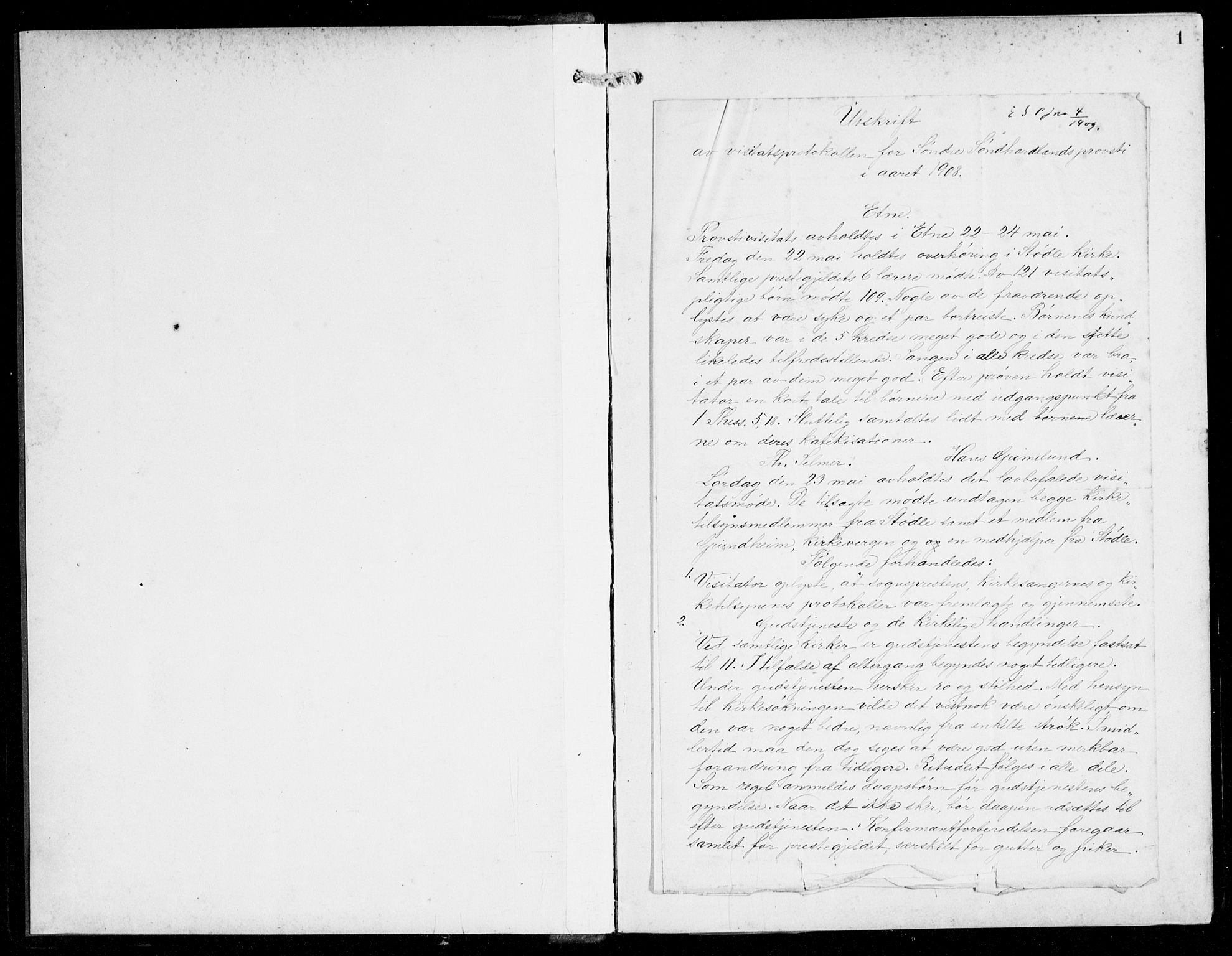 Etne sokneprestembete, SAB/A-75001/H/Haa: Parish register (official) no. E 2, 1905-1922