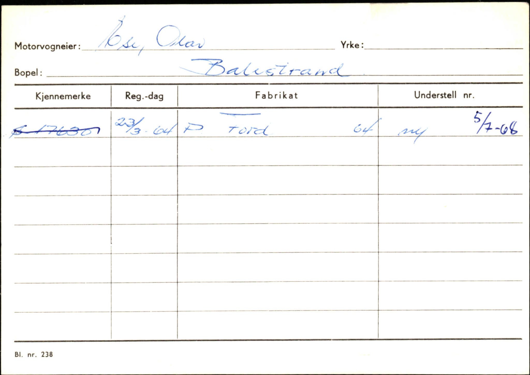 Statens vegvesen, Sogn og Fjordane vegkontor, AV/SAB-A-5301/4/F/L0132: Eigarregister Askvoll A-Å. Balestrand A-Å, 1945-1975, p. 1688