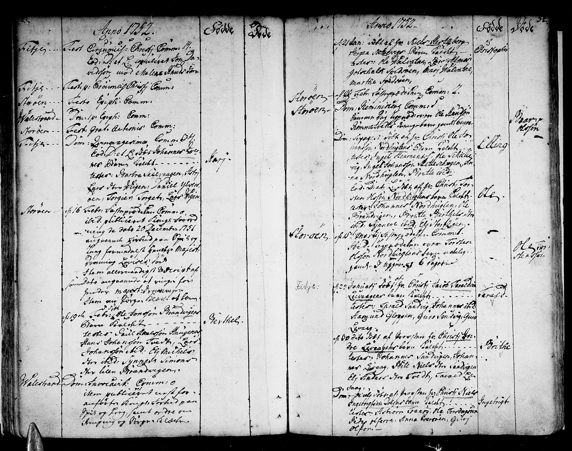 Stord sokneprestembete, AV/SAB-A-78201/H/Haa: Parish register (official) no. A 2, 1744-1777, p. 54