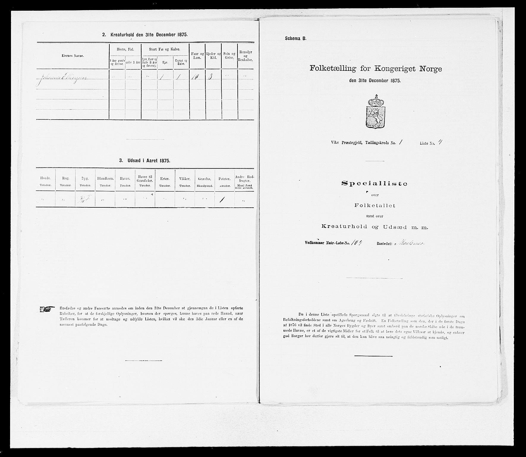 SAB, 1875 census for 1417P Vik, 1875, p. 28