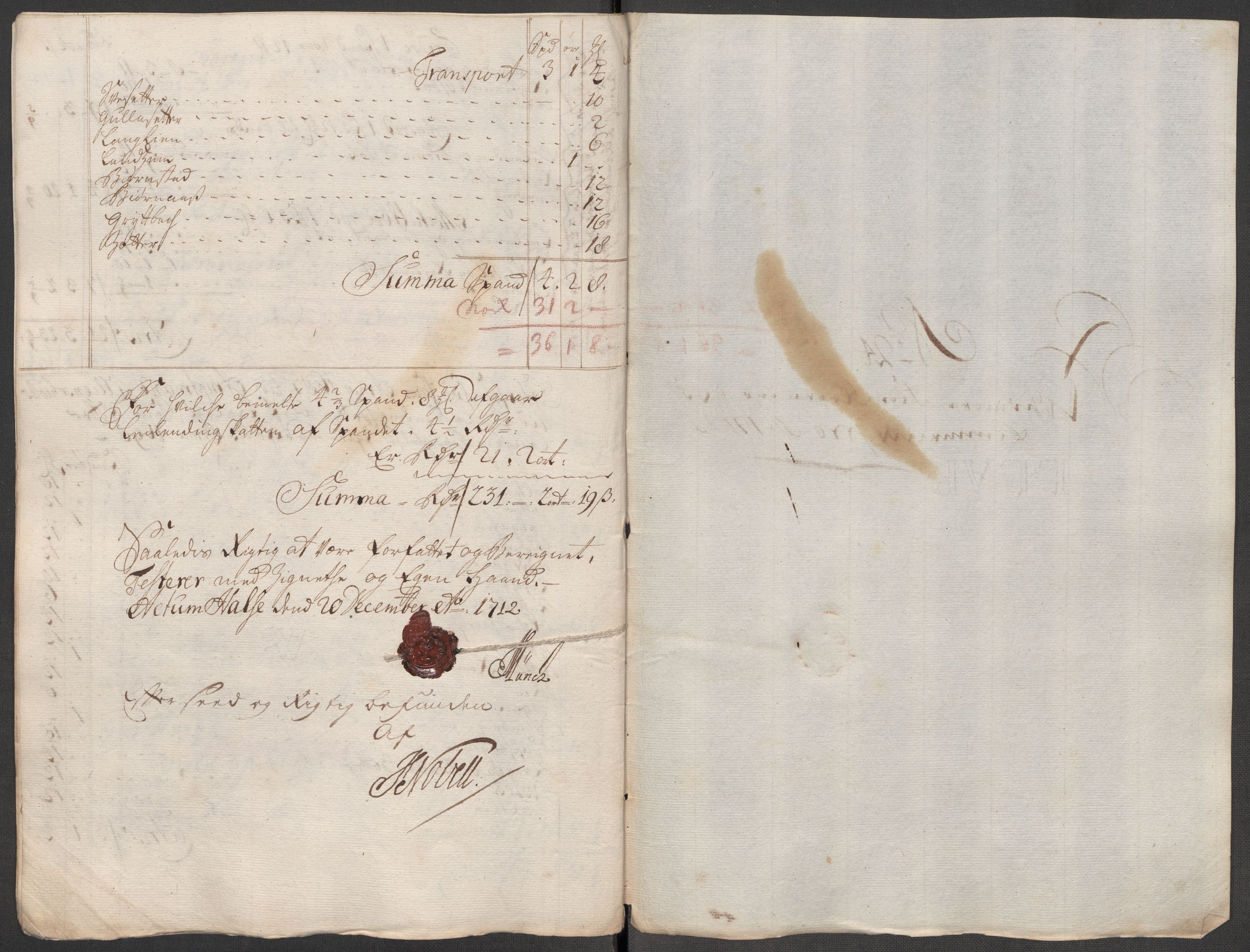 Rentekammeret inntil 1814, Reviderte regnskaper, Fogderegnskap, RA/EA-4092/R56/L3746: Fogderegnskap Nordmøre, 1712, p. 167