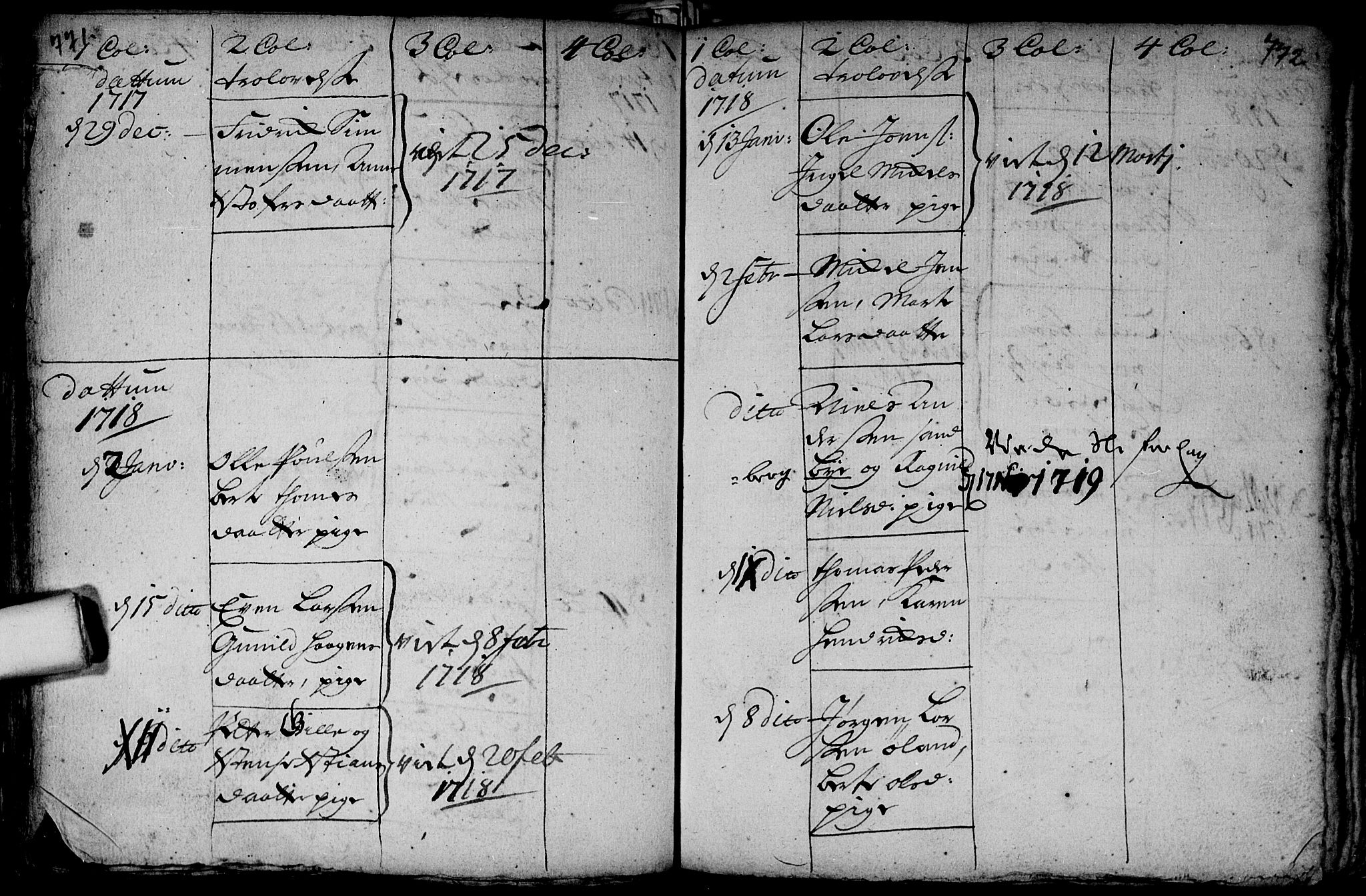 Aker prestekontor kirkebøker, SAO/A-10861/F/L0002: Parish register (official) no. 2, 1714-1720, p. 771-772