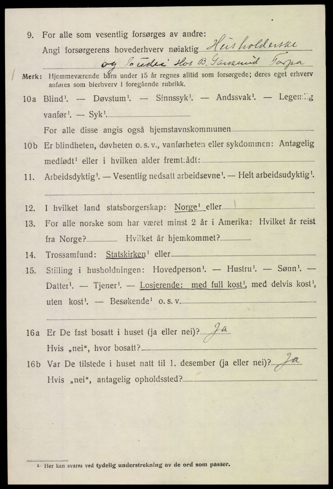 SAH, 1920 census for Torpa, 1920, p. 5220