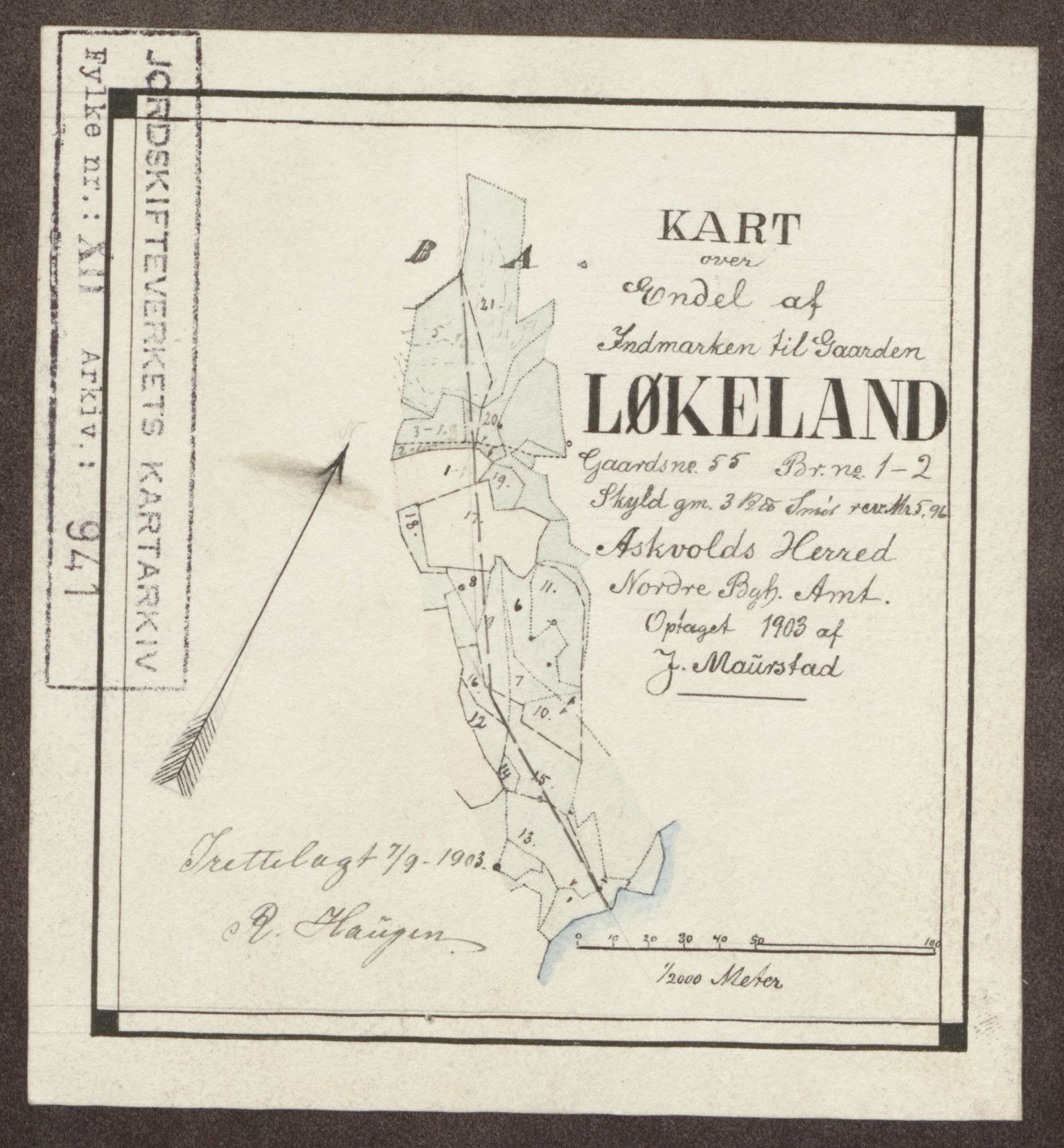Jordskifteverkets kartarkiv, RA/S-3929/T, 1859-1988, p. 1074