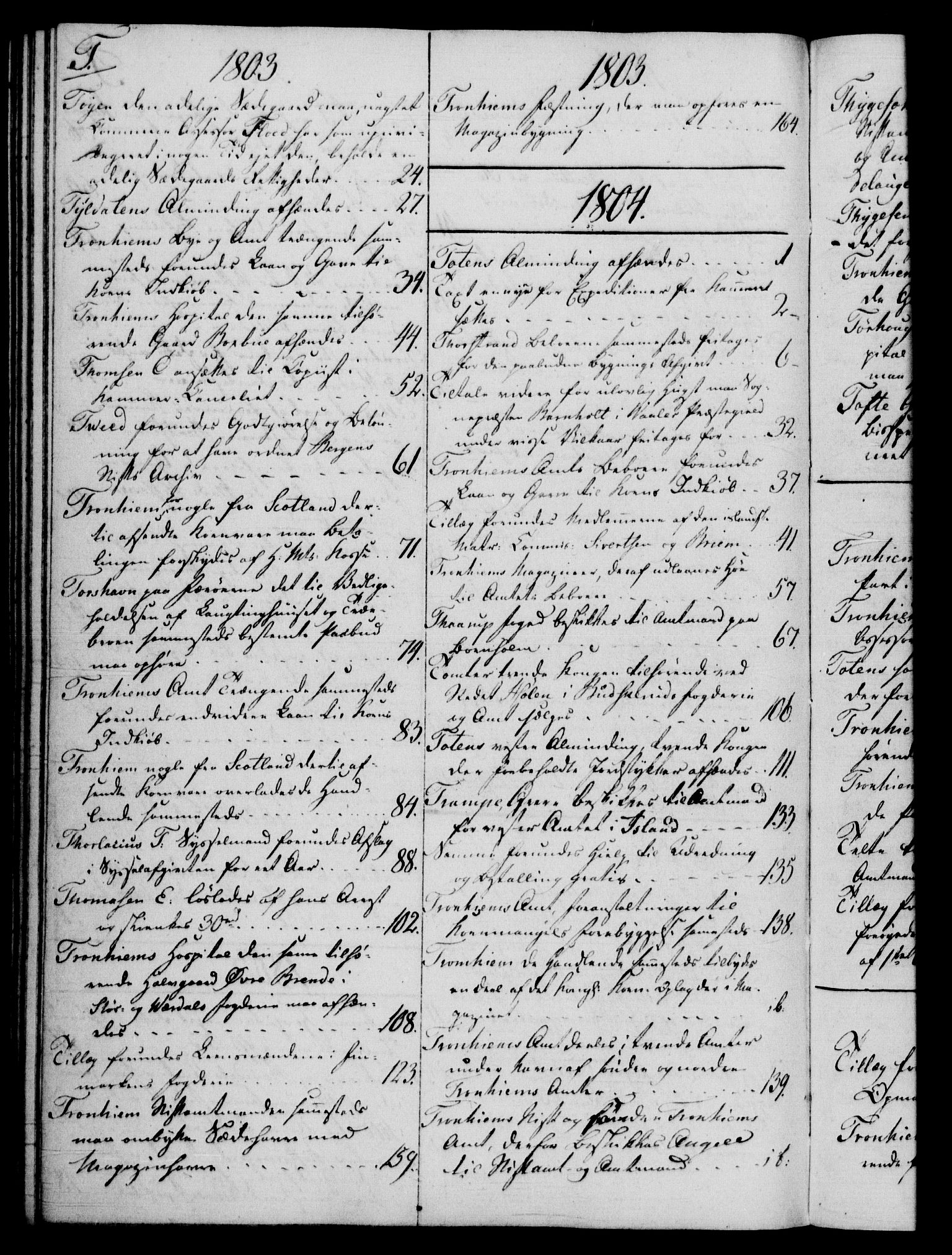 Rentekammeret, Kammerkanselliet, RA/EA-3111/G/Gf/Gfb/L0016: Register til norske relasjons- og resolusjonsprotokoller (merket RK 52.111), 1801-1814, p. 166