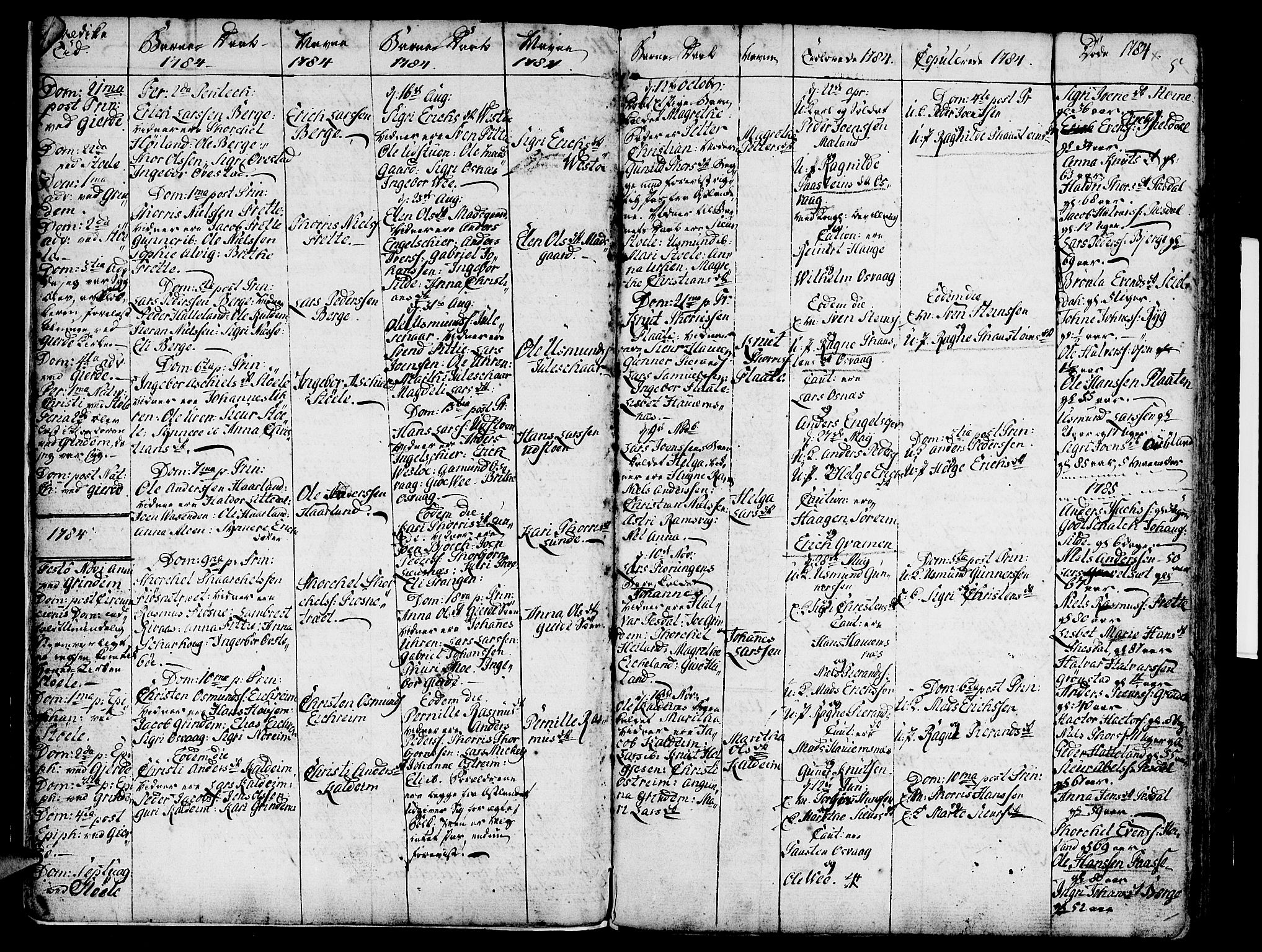 Etne sokneprestembete, SAB/A-75001/H/Haa: Parish register (official) no. A 4, 1782-1807, p. 5