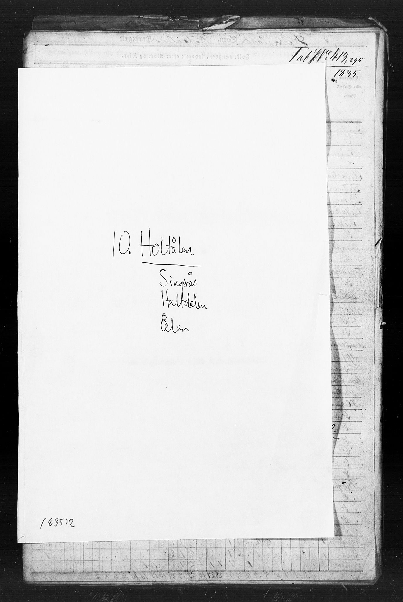 , Census 1835 for Haltdalen, 1835, p. 1