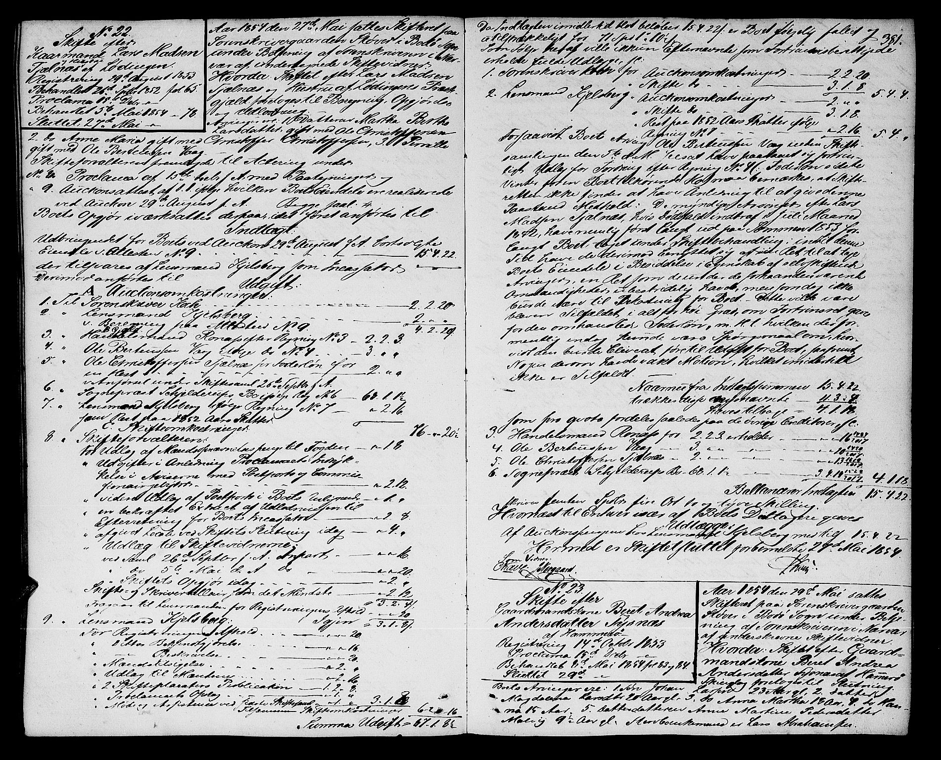 Salten sorenskriveri, AV/SAT-A-4578/1/3/3A/L0059: Skifteslutningsprotokoll, 1851-1854, p. 381