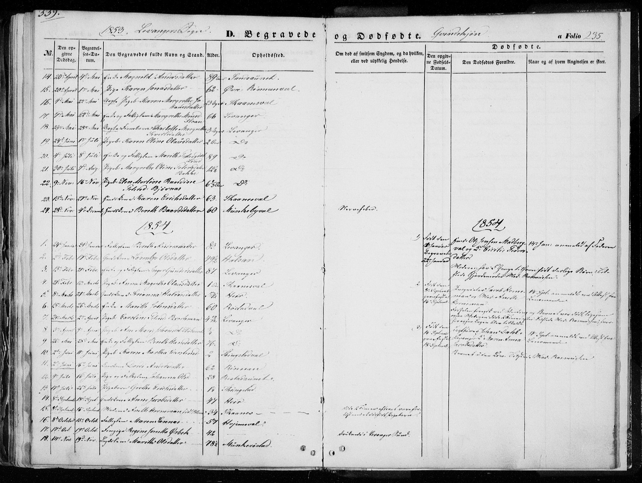 Ministerialprotokoller, klokkerbøker og fødselsregistre - Nord-Trøndelag, SAT/A-1458/720/L0183: Parish register (official) no. 720A01, 1836-1855, p. 234b-235a