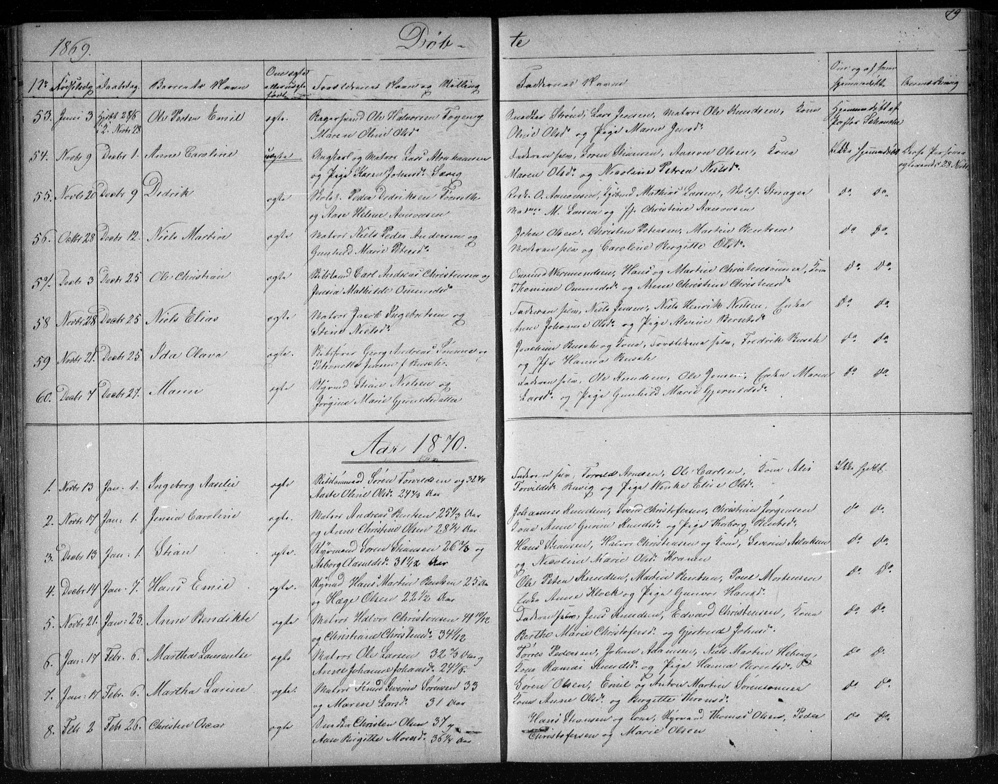 Risør sokneprestkontor, SAK/1111-0035/F/Fb/L0006: Parish register (copy) no. B 6, 1850-1884, p. 79