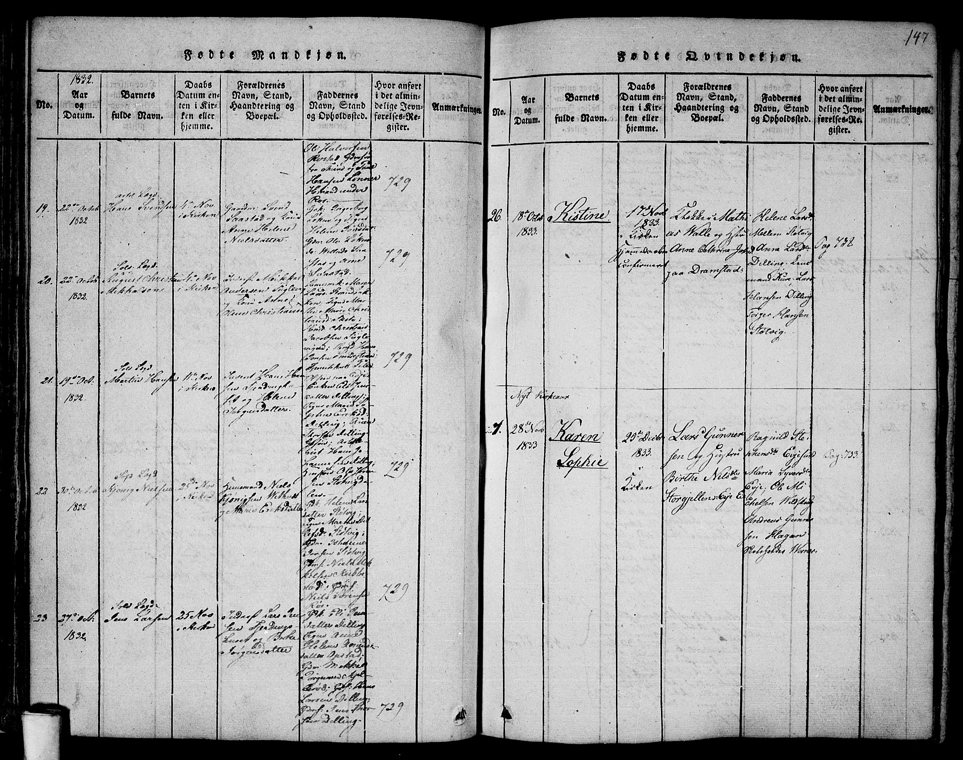 Rygge prestekontor Kirkebøker, SAO/A-10084b/F/Fa/L0003: Parish register (official) no. 3, 1814-1836, p. 146-147