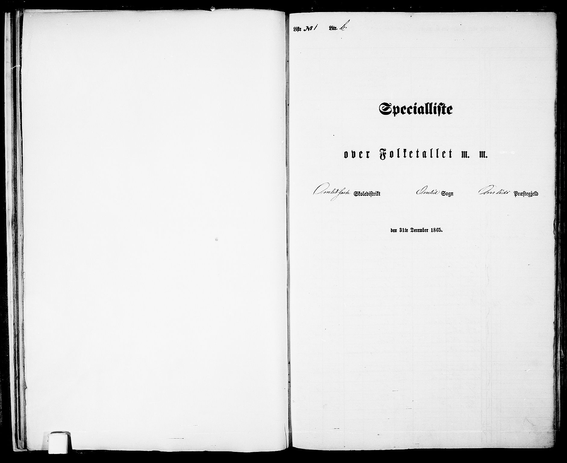 RA, 1865 census for Åmli, 1865, p. 25