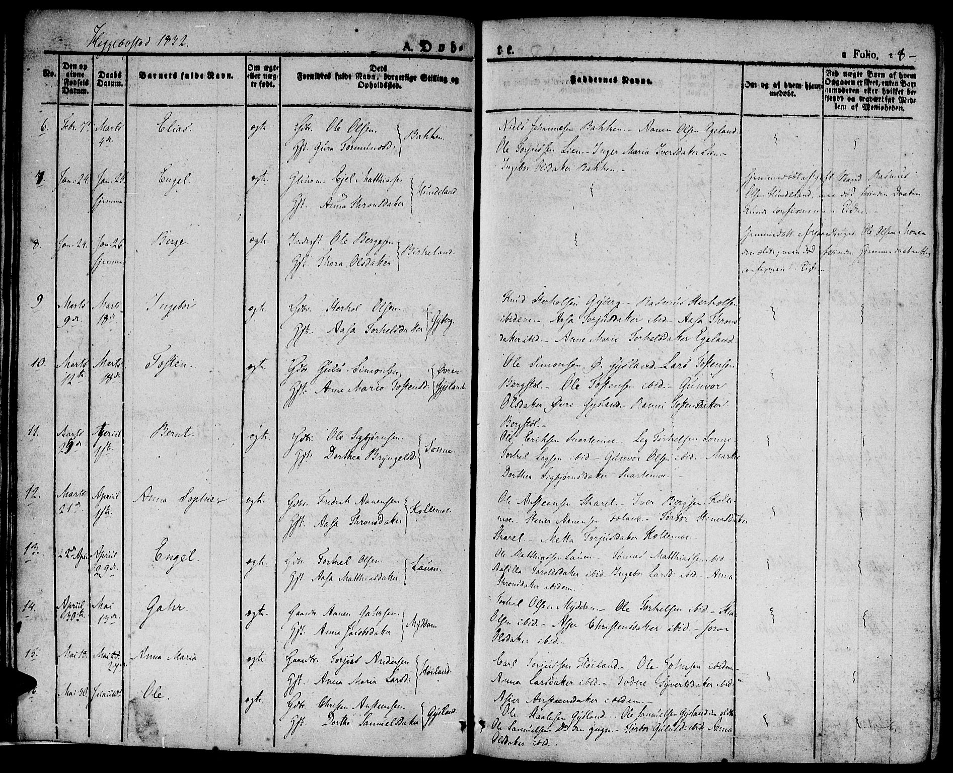 Hægebostad sokneprestkontor, AV/SAK-1111-0024/F/Fa/Faa/L0003: Parish register (official) no. A 3 /1, 1825-1834, p. 28