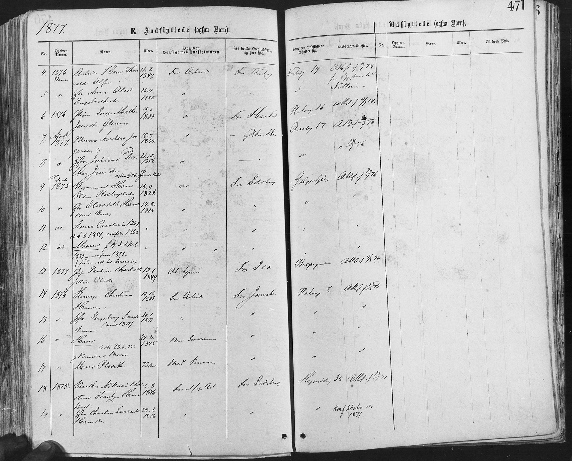 Grønland prestekontor Kirkebøker, AV/SAO-A-10848/F/Fa/L0004: Parish register (official) no. 4, 1869-1880, p. 471