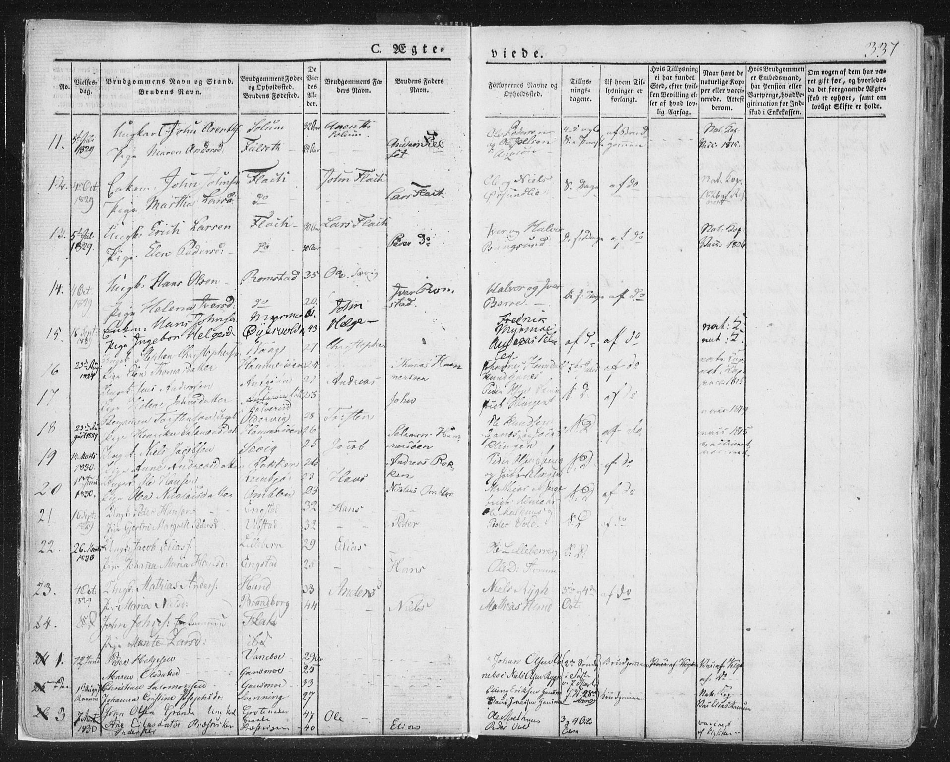 Ministerialprotokoller, klokkerbøker og fødselsregistre - Nord-Trøndelag, SAT/A-1458/764/L0552: Parish register (official) no. 764A07b, 1824-1865, p. 337