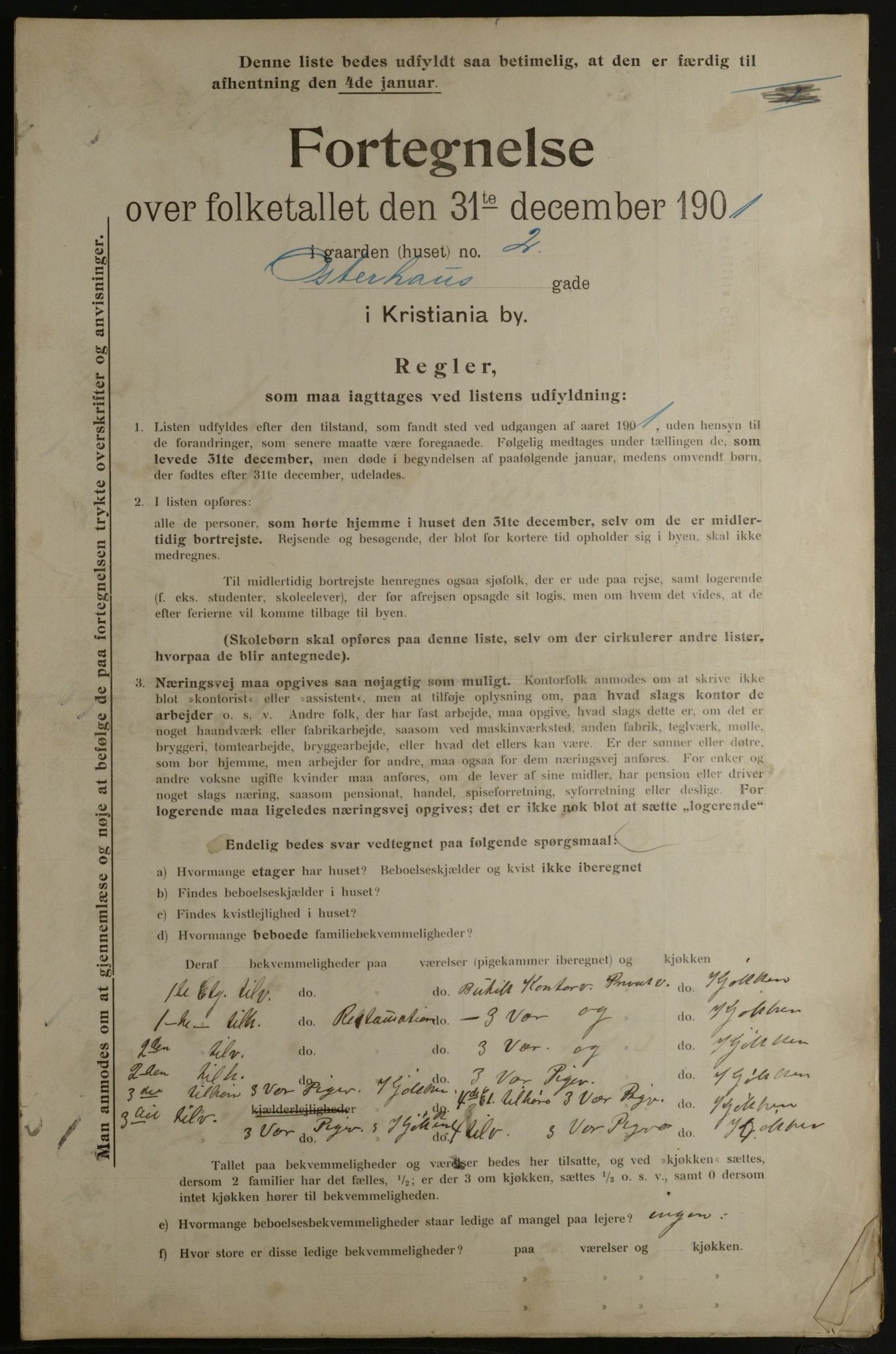 OBA, Municipal Census 1901 for Kristiania, 1901, p. 11866