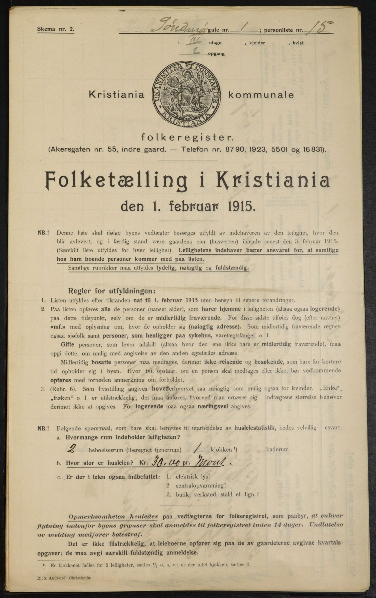 OBA, Municipal Census 1915 for Kristiania, 1915, p. 104936