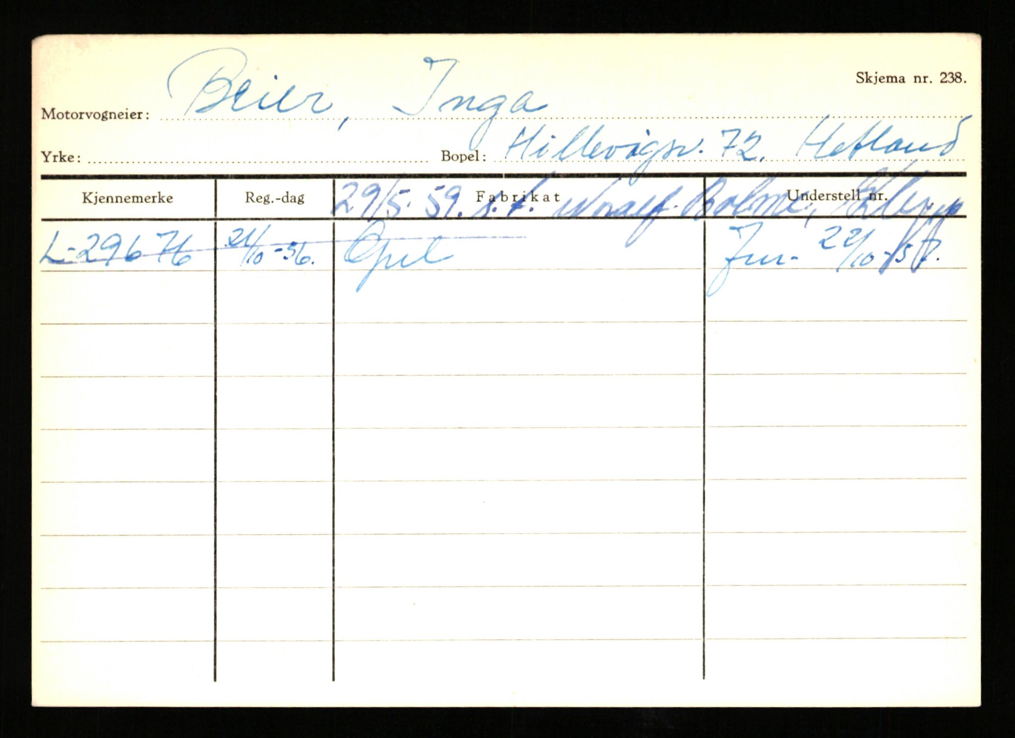 Stavanger trafikkstasjon, SAST/A-101942/0/H/L0002: Askildsen - Berge, 1930-1971, p. 1781