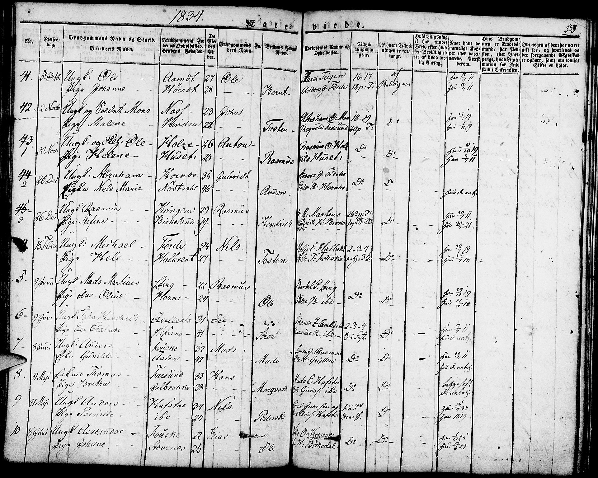 Førde sokneprestembete, AV/SAB-A-79901/H/Haa/Haaa/L0006: Parish register (official) no. A 6, 1821-1842, p. 353