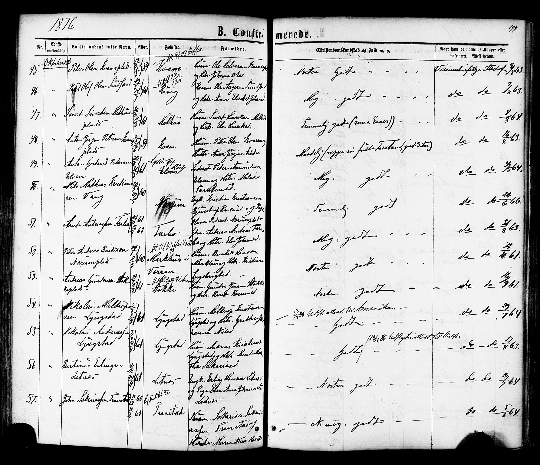 Ministerialprotokoller, klokkerbøker og fødselsregistre - Nord-Trøndelag, AV/SAT-A-1458/730/L0284: Parish register (official) no. 730A09, 1866-1878, p. 199