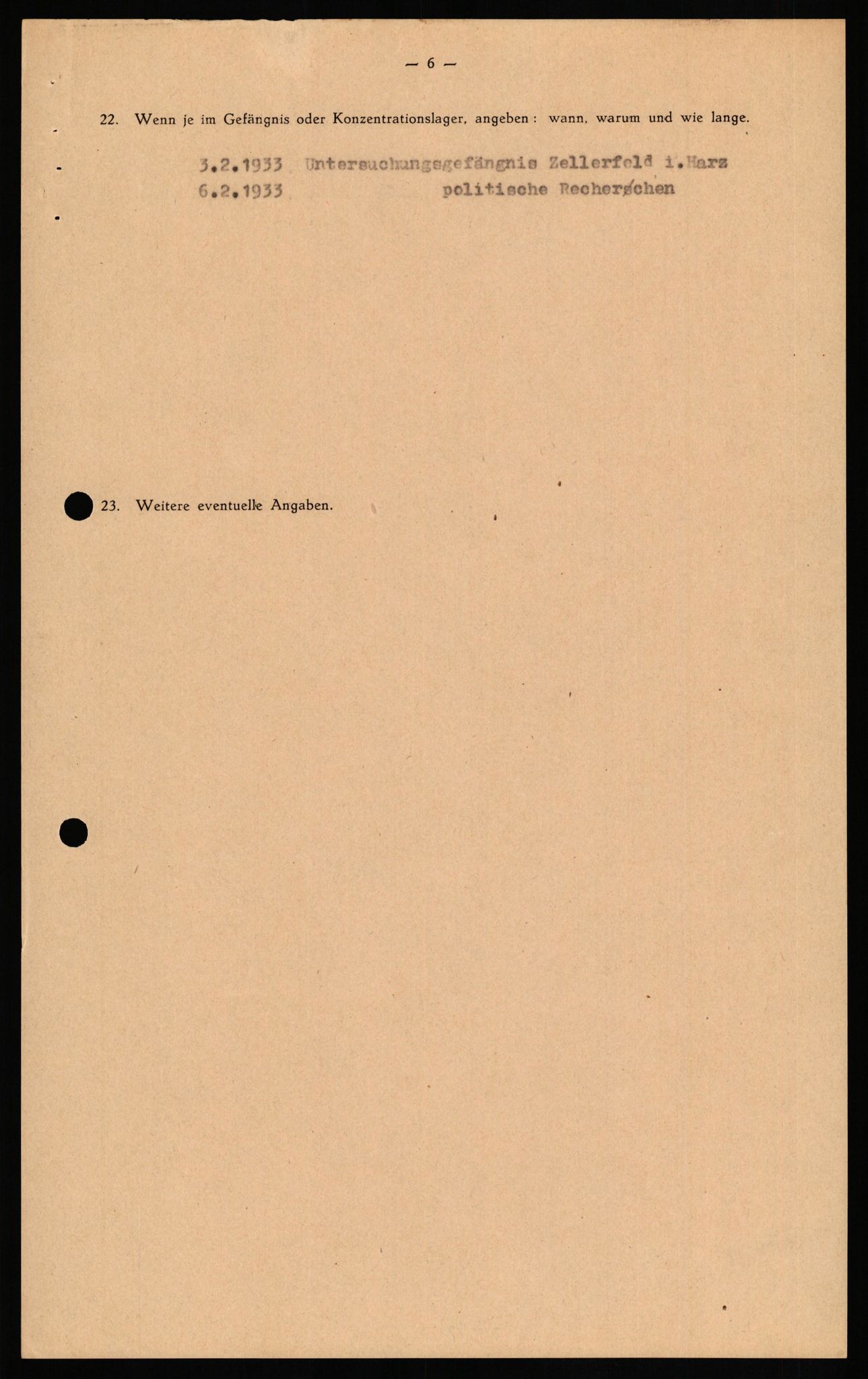 Forsvaret, Forsvarets overkommando II, RA/RAFA-3915/D/Db/L0022: CI Questionaires. Tyske okkupasjonsstyrker i Norge. Tyskere., 1945-1946, p. 237