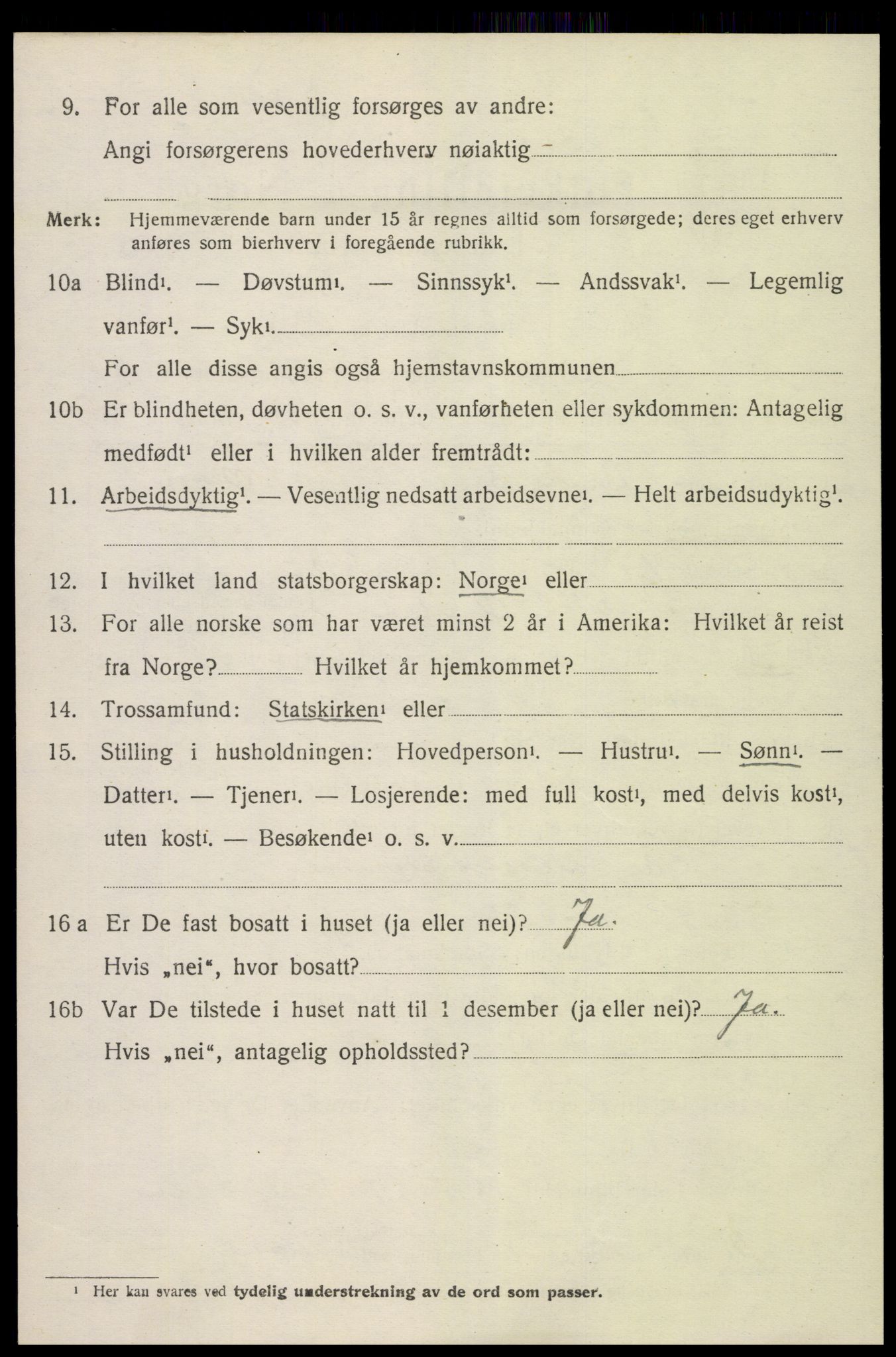 SAK, 1920 census for Øyestad, 1920, p. 3627