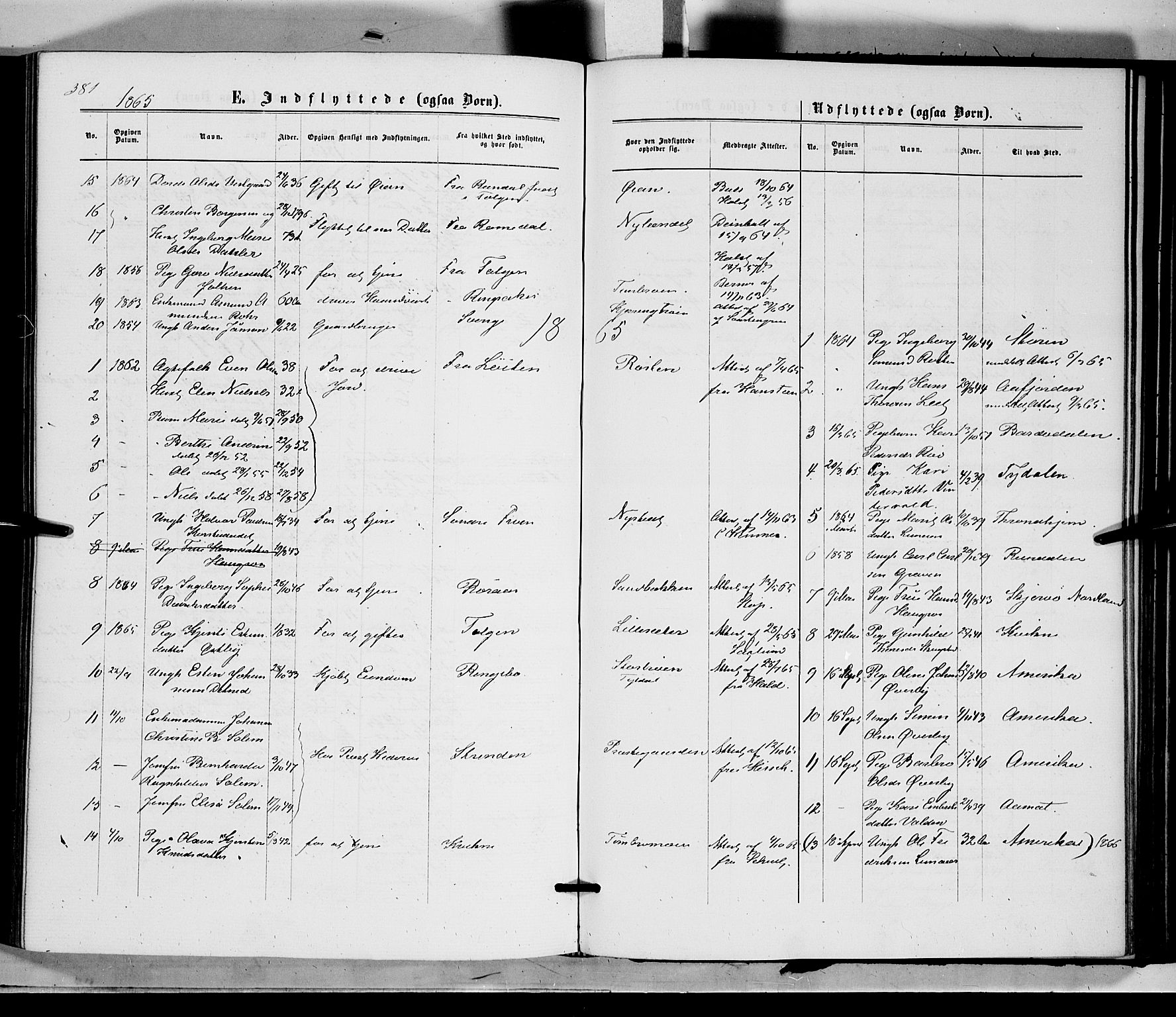 Tynset prestekontor, SAH/PREST-058/H/Ha/Haa/L0021: Parish register (official) no. 21, 1863-1879, p. 381b