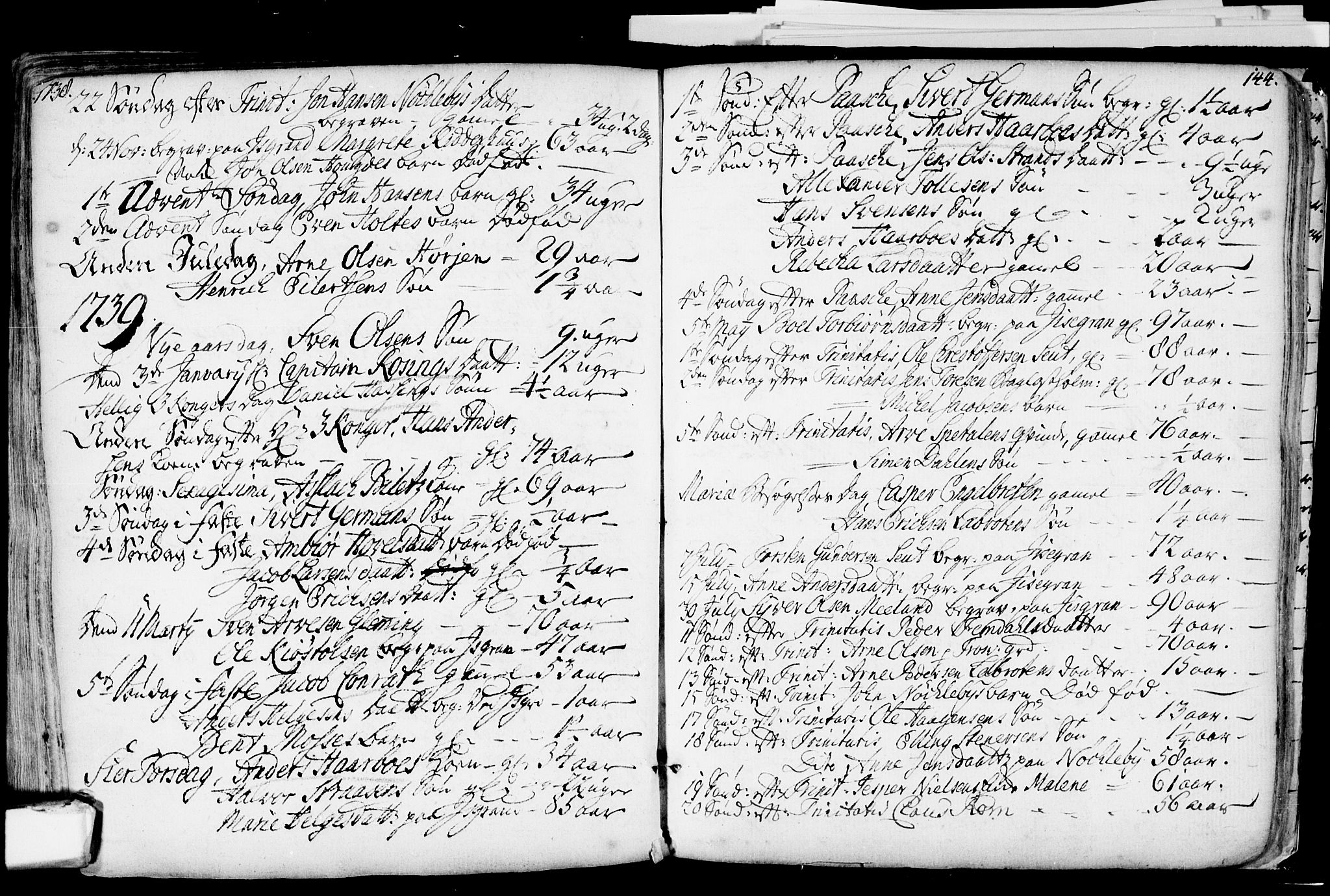 Glemmen prestekontor Kirkebøker, SAO/A-10908/F/Fa/L0001: Parish register (official) no. 1, 1733-1759, p. 144
