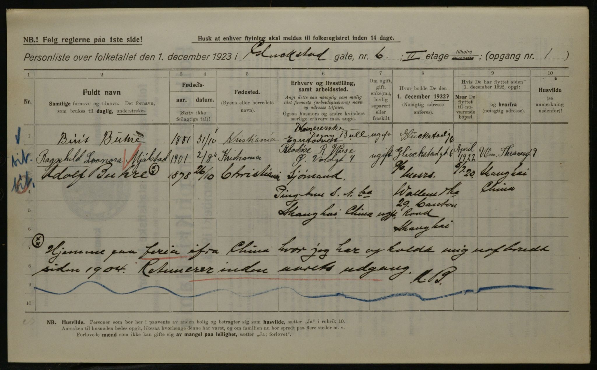 OBA, Municipal Census 1923 for Kristiania, 1923, p. 33413