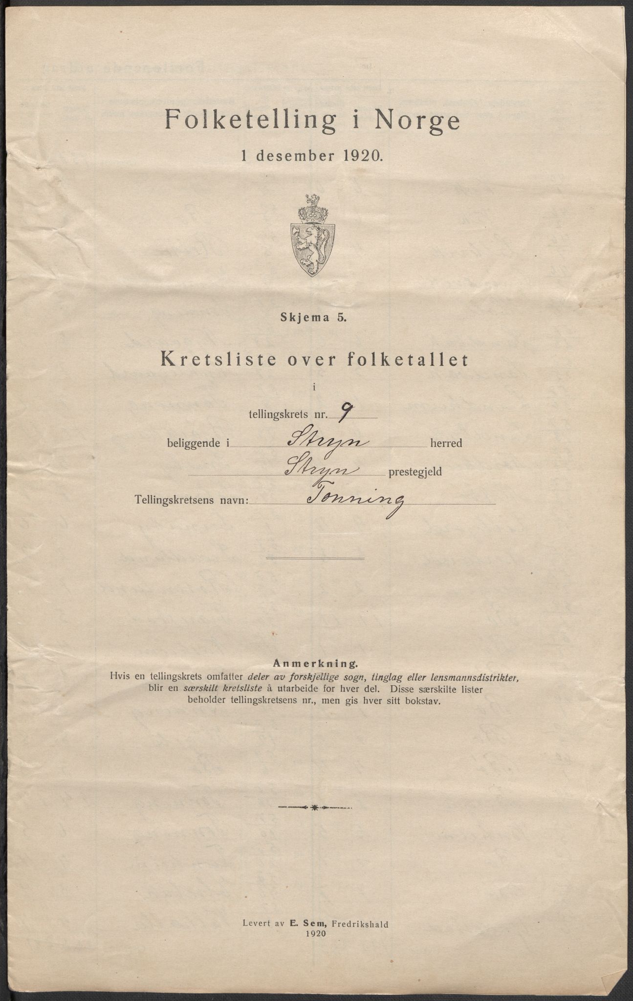 SAB, 1920 census for Stryn, 1920, p. 29