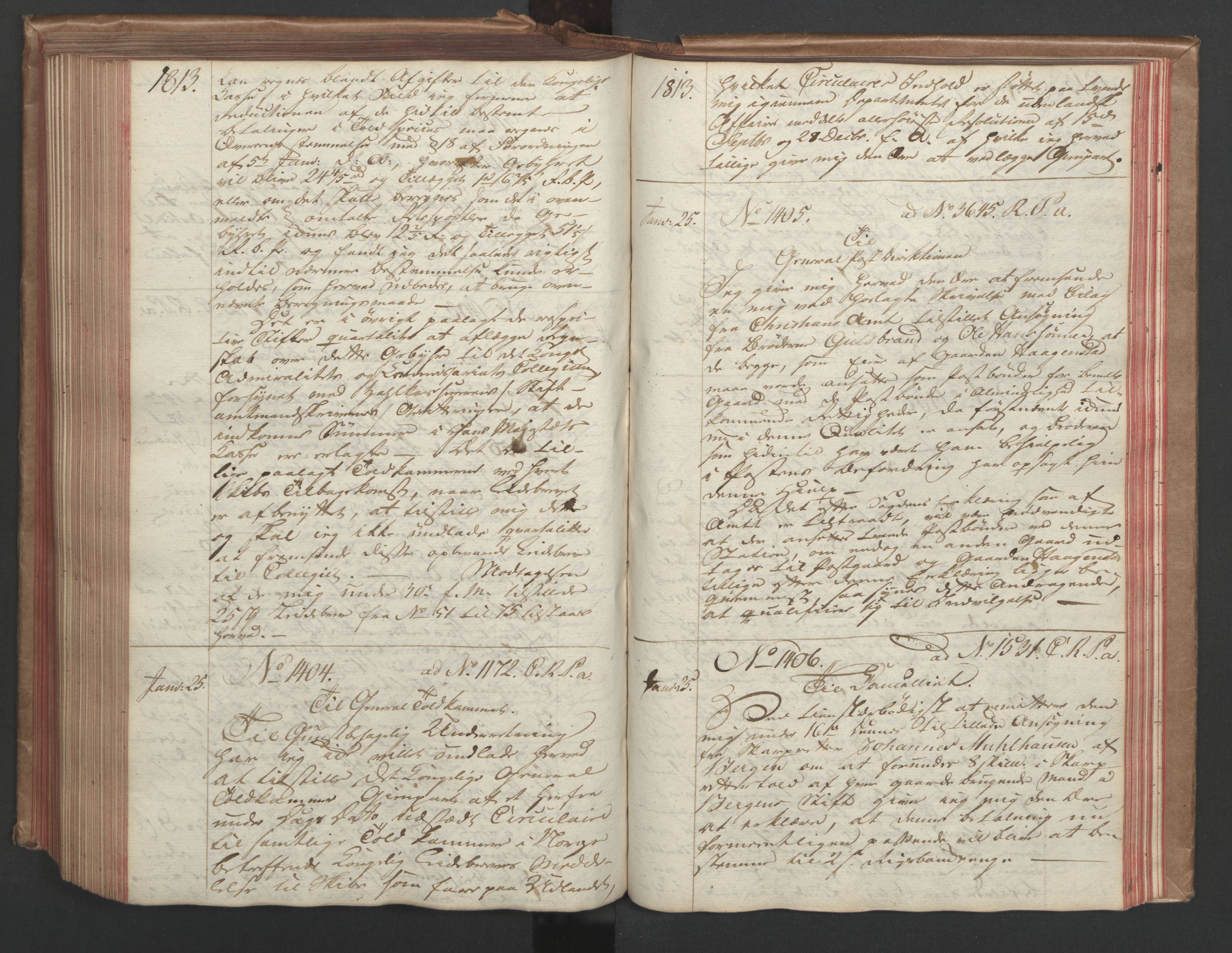 Stattholderembetet 1810-1814, 1. kontor (Kontor A), AV/RA-EA-2872/Ba/L0002: Kollegial korrespondanseprotokoll, 1811-1813, p. 331