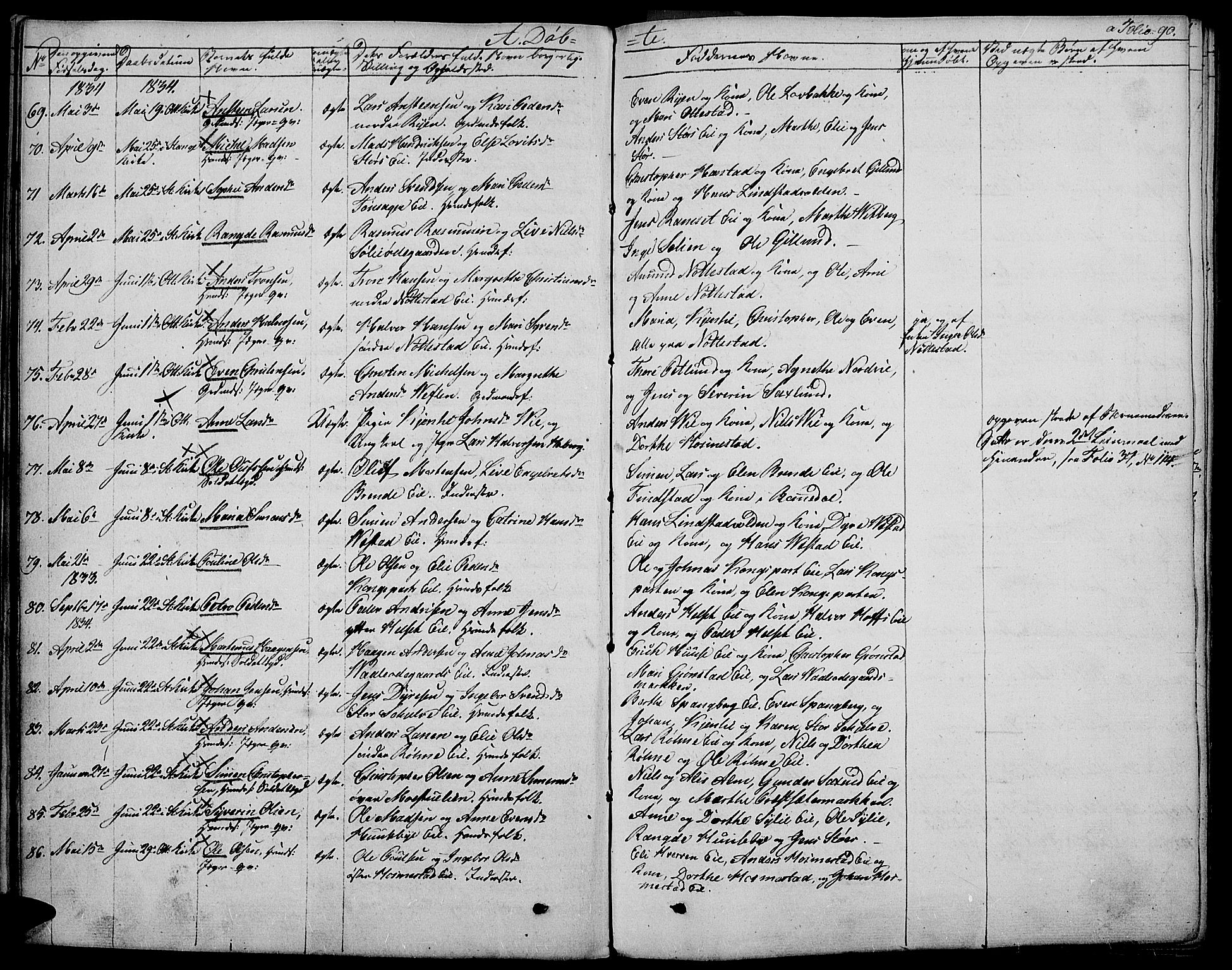 Stange prestekontor, AV/SAH-PREST-002/K/L0009: Parish register (official) no. 9, 1826-1835, p. 90