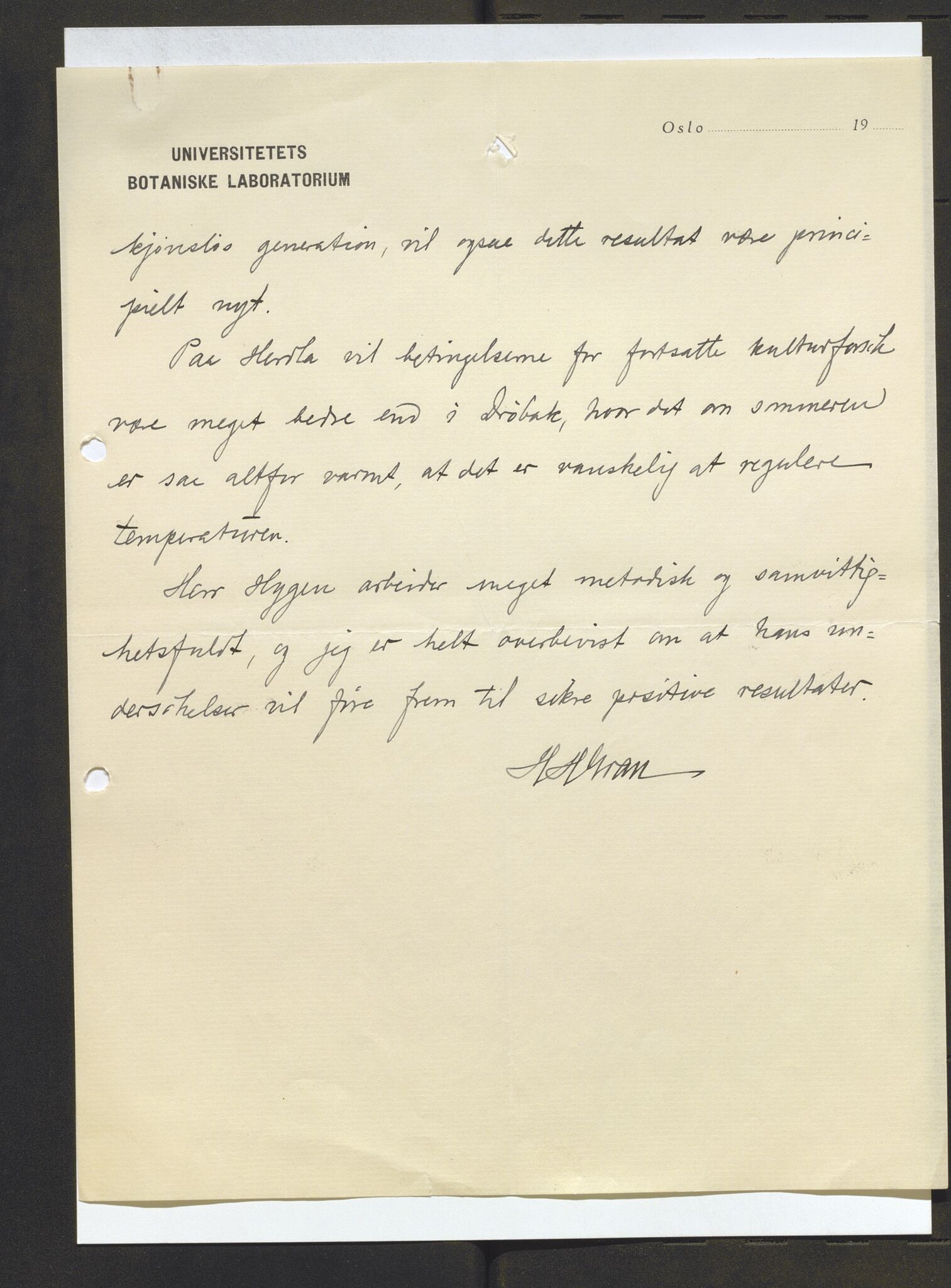 Bergens Museum, AV/SAB-A-17301/13/D/L0002: Korrespondanse , 1928-1940, p. 488