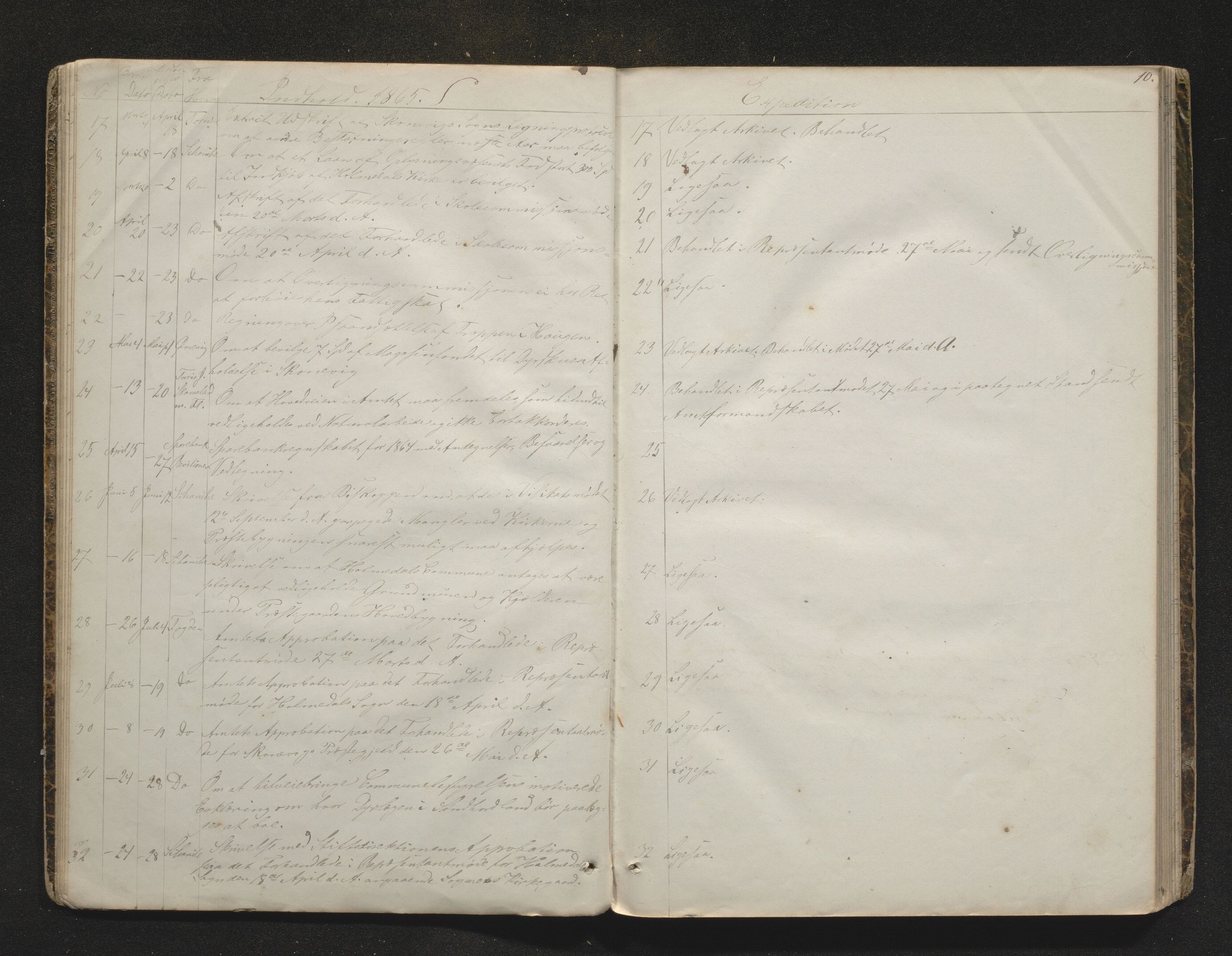 Skånevik kommune. Formannskapet, IKAH/1212-021/C/Ca/L0001: Postjournal for formannskapet, 1861-1890