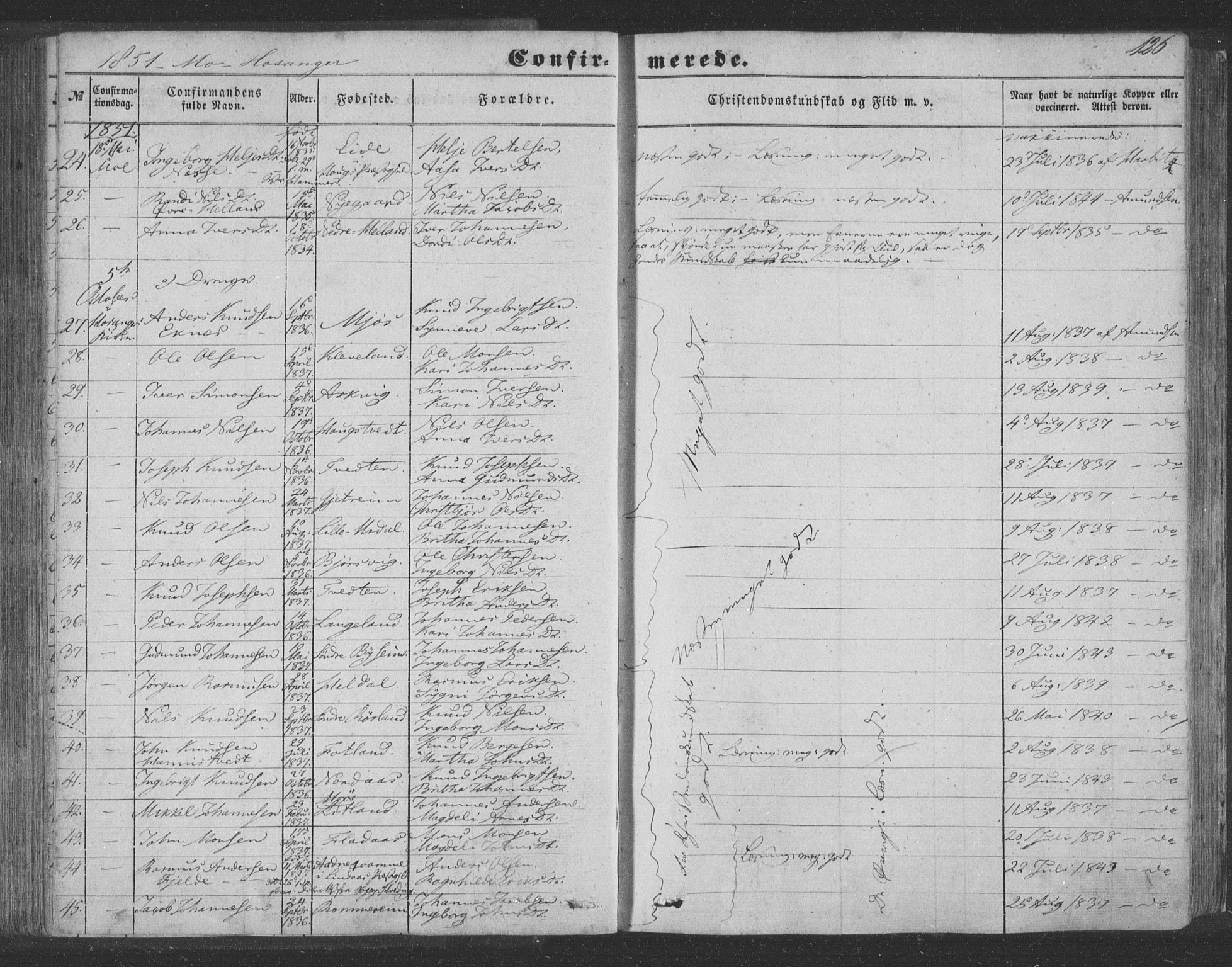 Hosanger sokneprestembete, AV/SAB-A-75801/H/Haa: Parish register (official) no. A 8, 1849-1863, p. 126