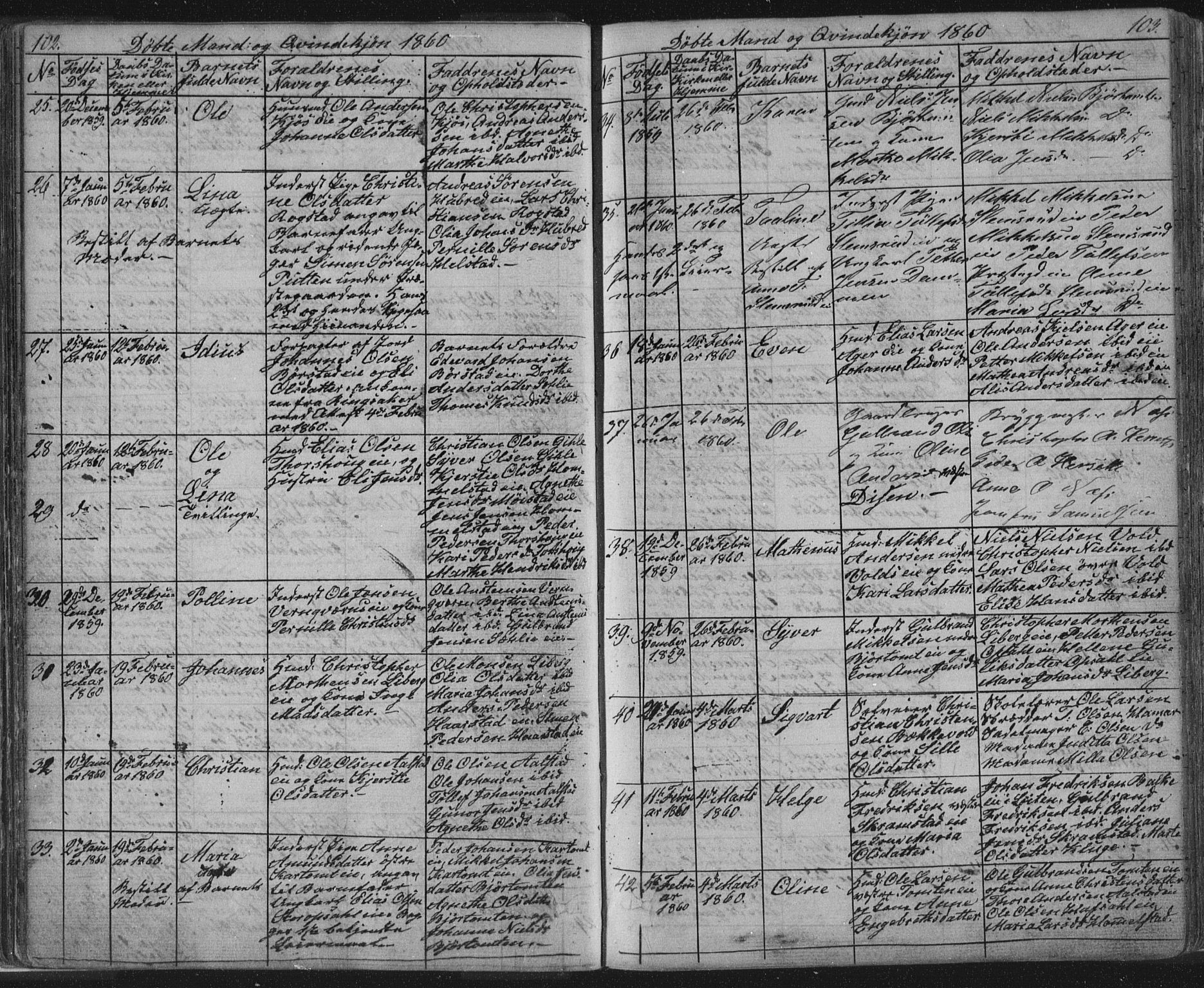 Vang prestekontor, Hedmark, AV/SAH-PREST-008/H/Ha/Hab/L0010A: Parish register (copy) no. 10a, 1854-1896, p. 102-103