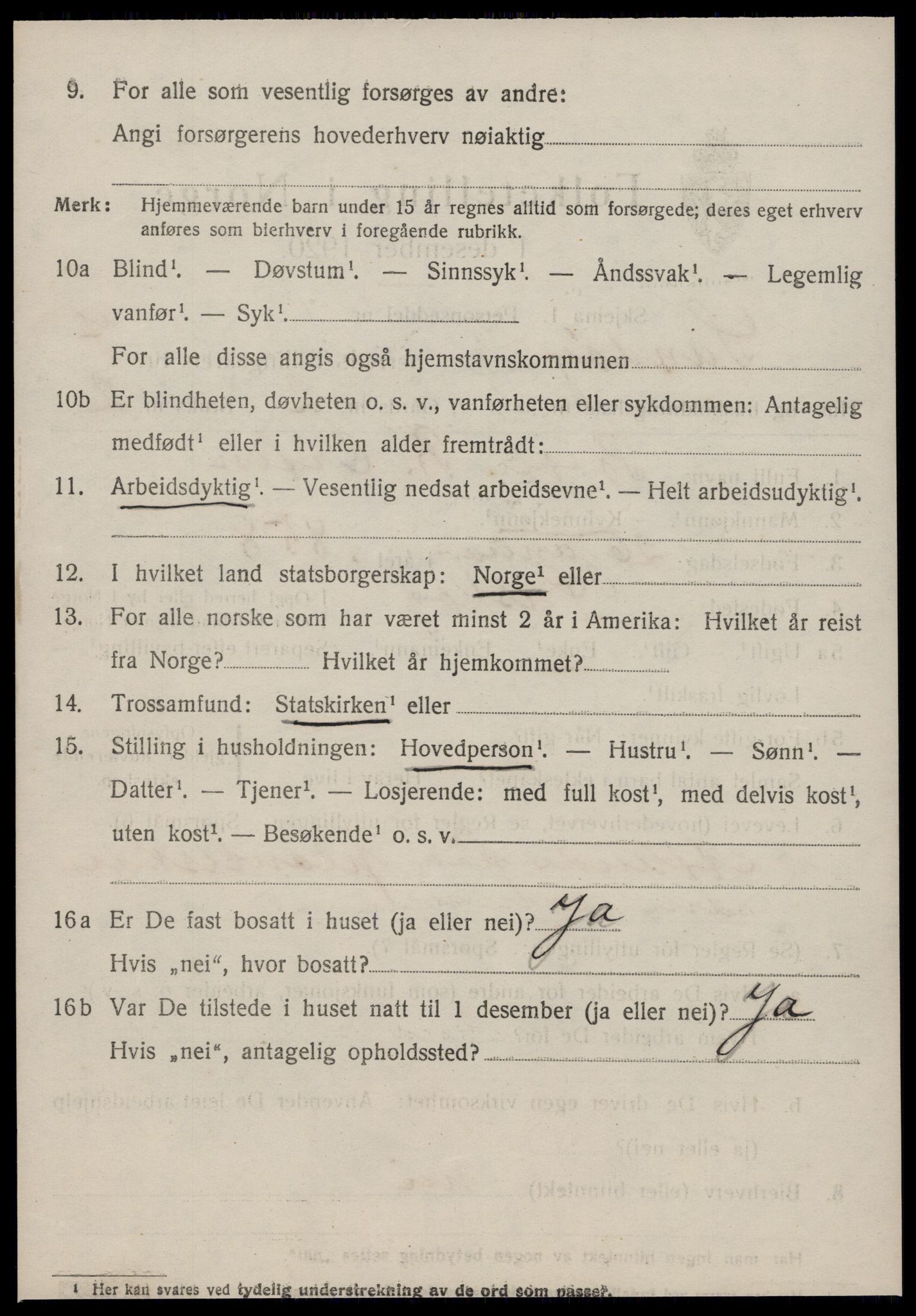 SAT, 1920 census for Sandøy, 1920, p. 2483