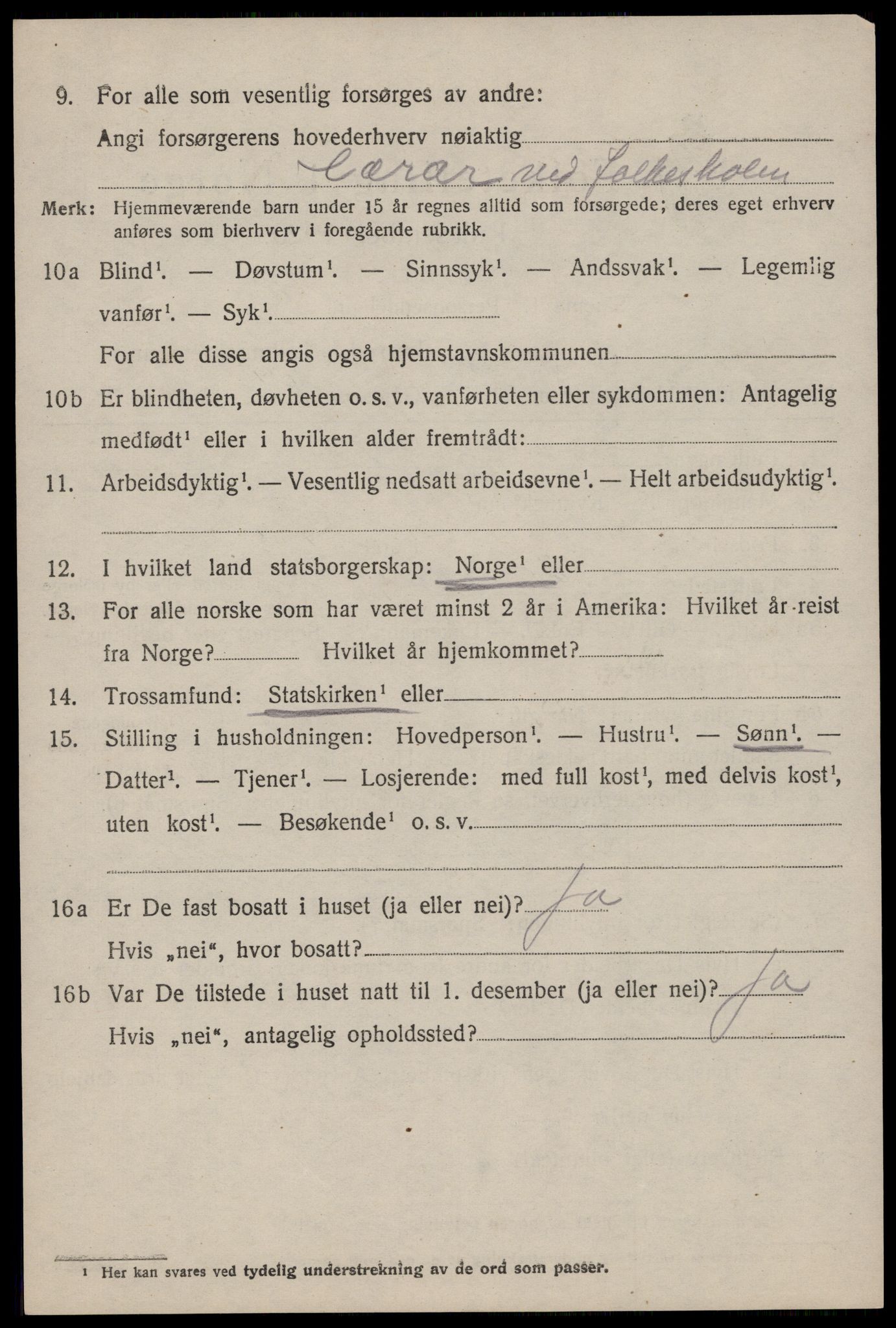 SAST, 1920 census for Varhaug, 1920, p. 4848