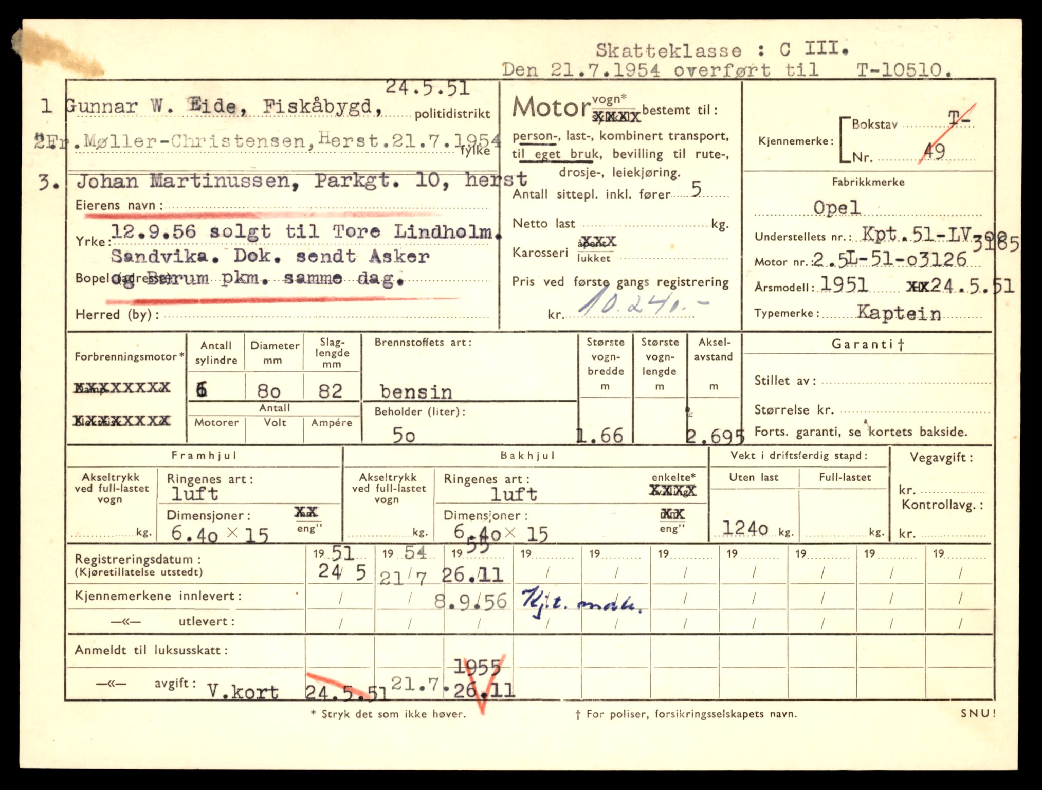 Møre og Romsdal vegkontor - Ålesund trafikkstasjon, AV/SAT-A-4099/F/Fe/L0021: Registreringskort for kjøretøy T 10471 - T 10583, 1927-1998, p. 1095