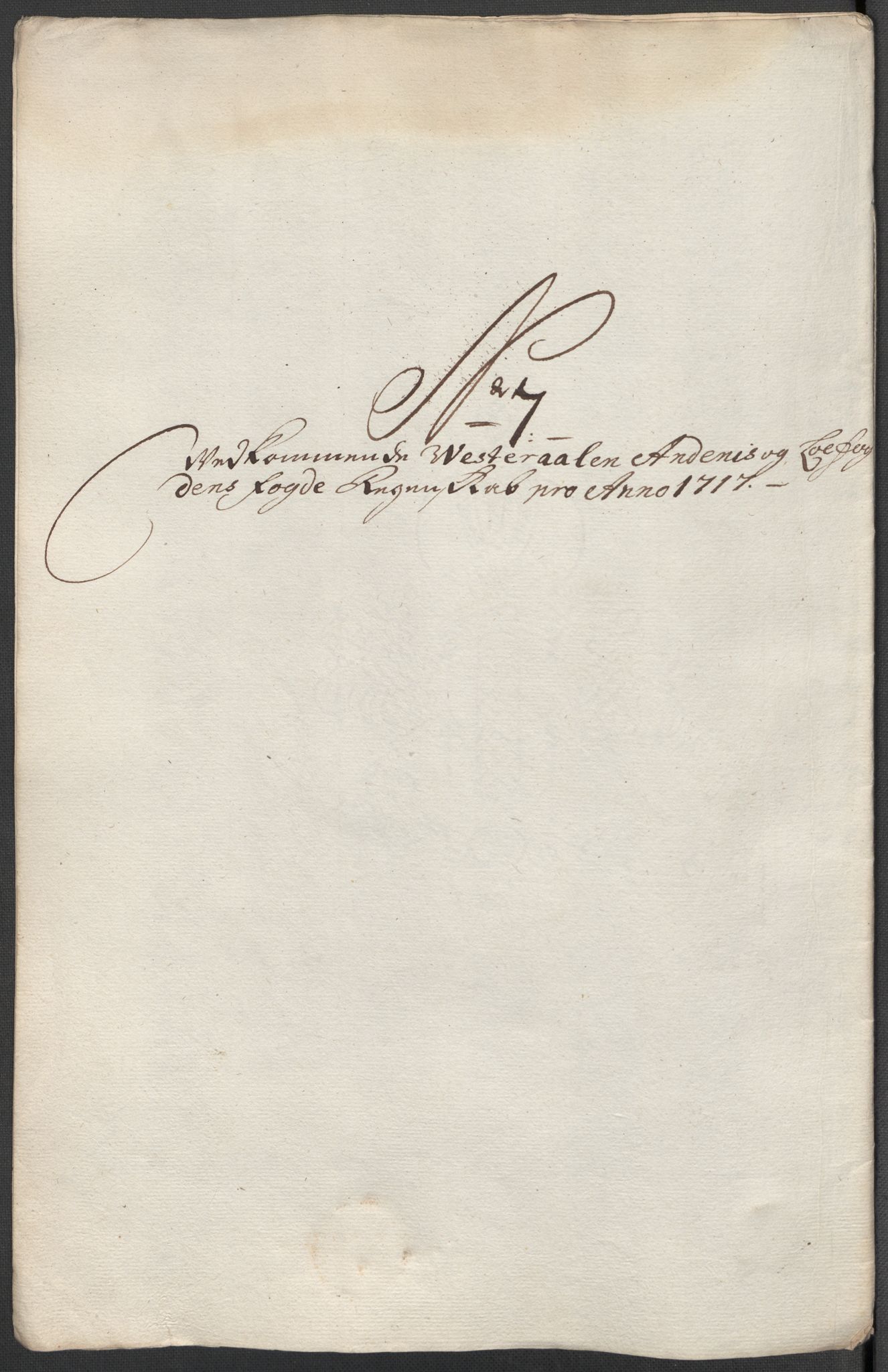 Rentekammeret inntil 1814, Reviderte regnskaper, Fogderegnskap, AV/RA-EA-4092/R67/L4683: Fogderegnskap Vesterålen, Andenes og Lofoten, 1717, p. 89